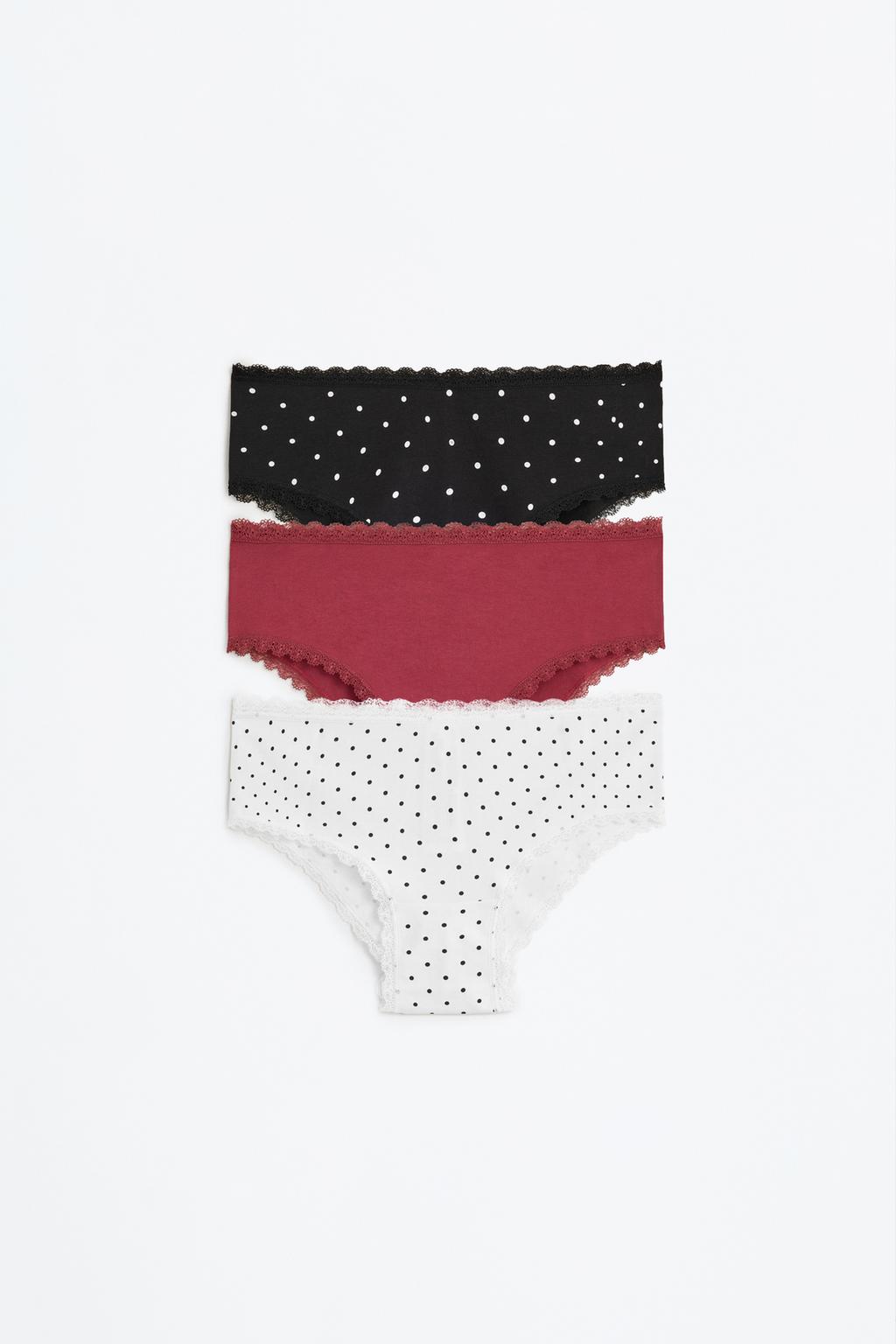 3-pack of printed hipster briefs