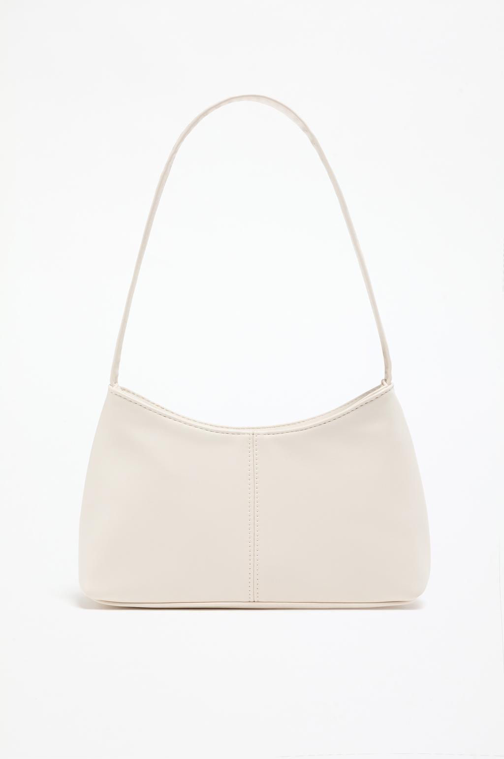 Topstitched shoulder bag