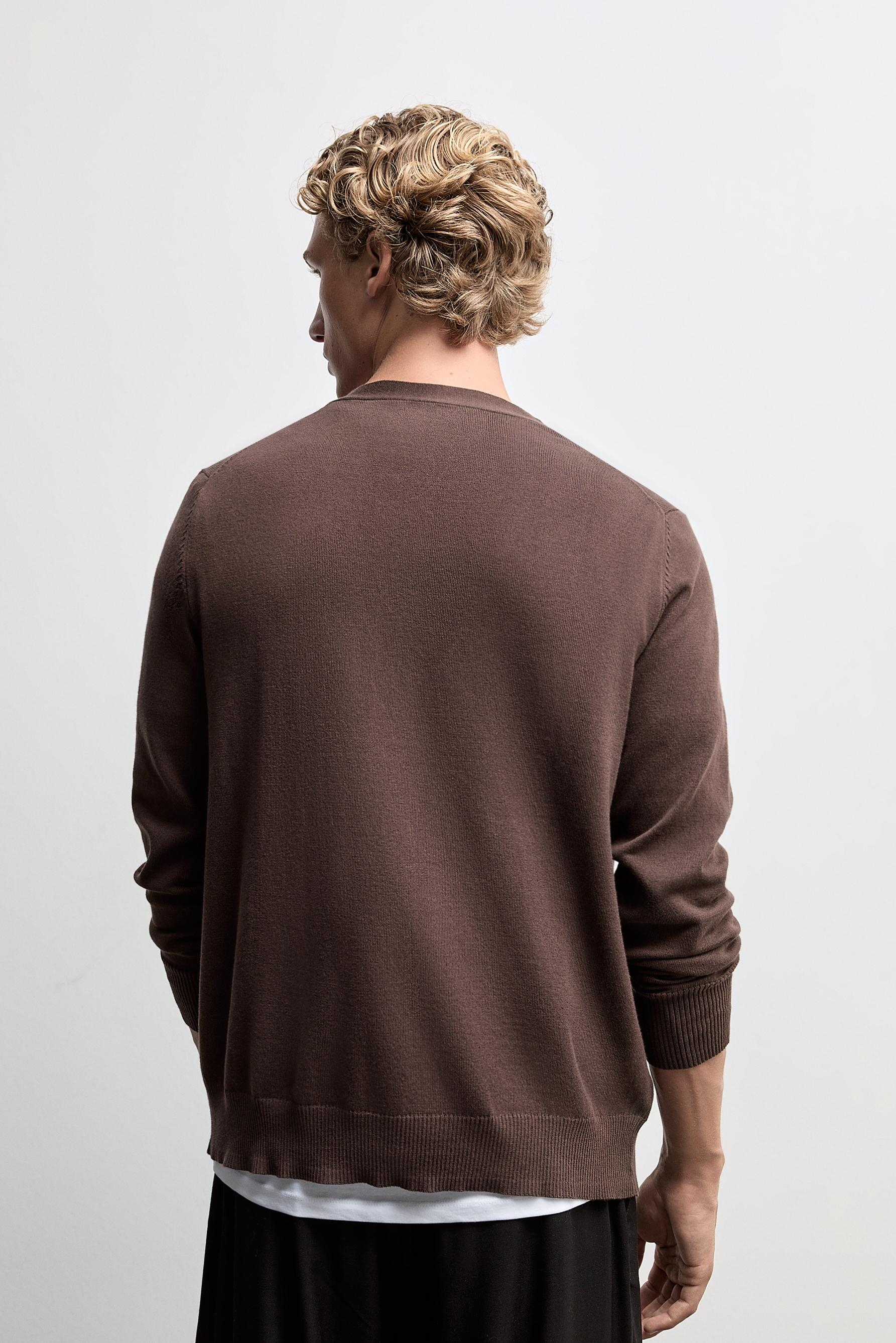 Basic cardigan — BROWN