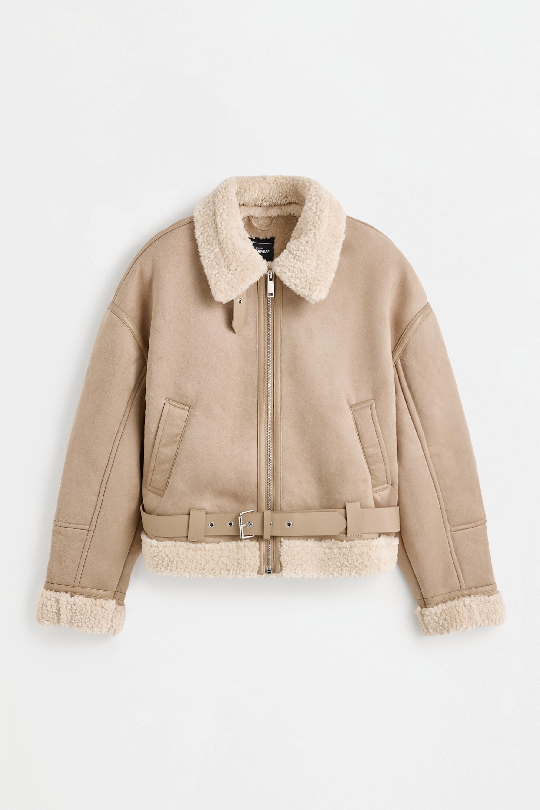 Short double-faced jacket — GREY/BEIGE