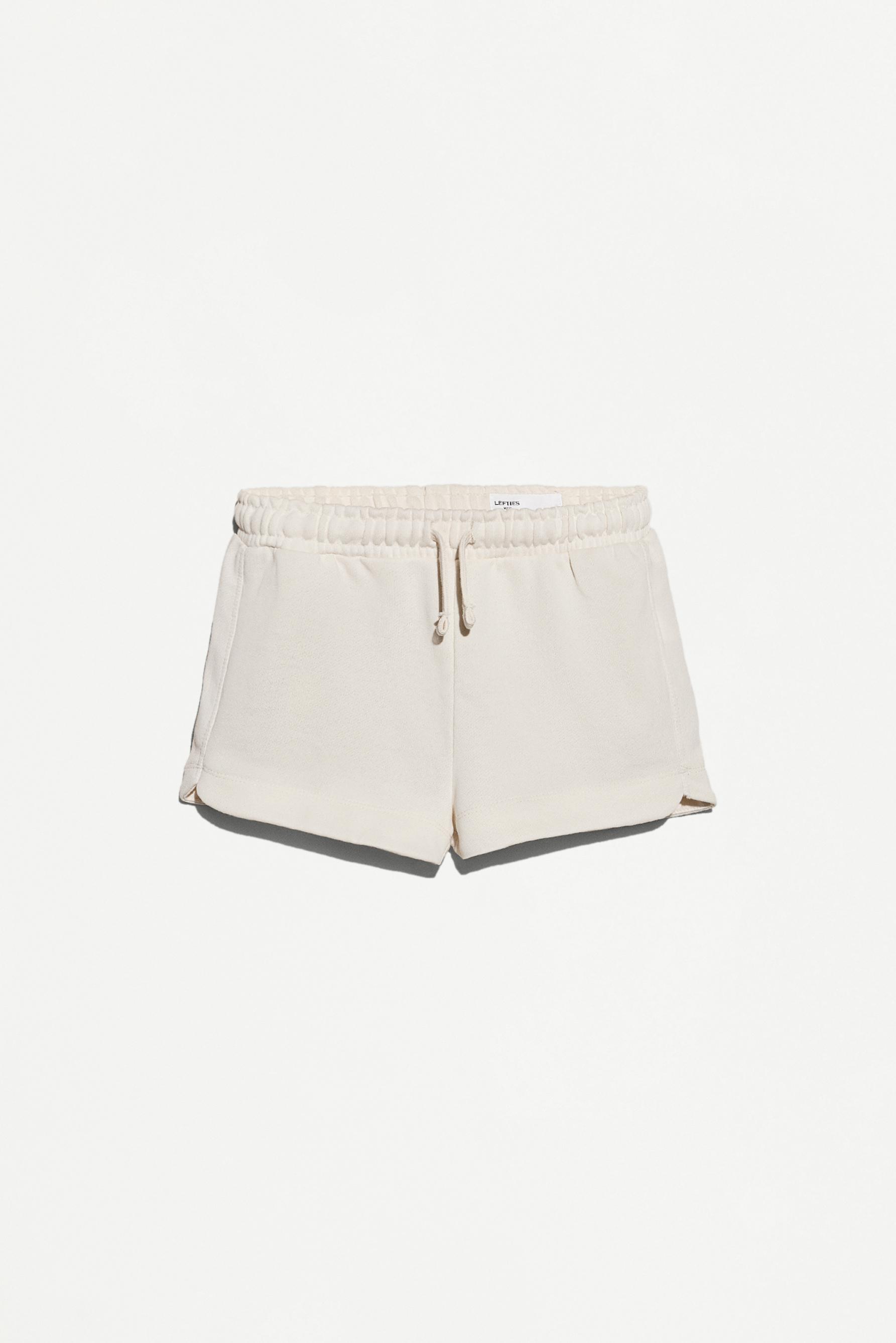 Plain plush shorts — ECRU