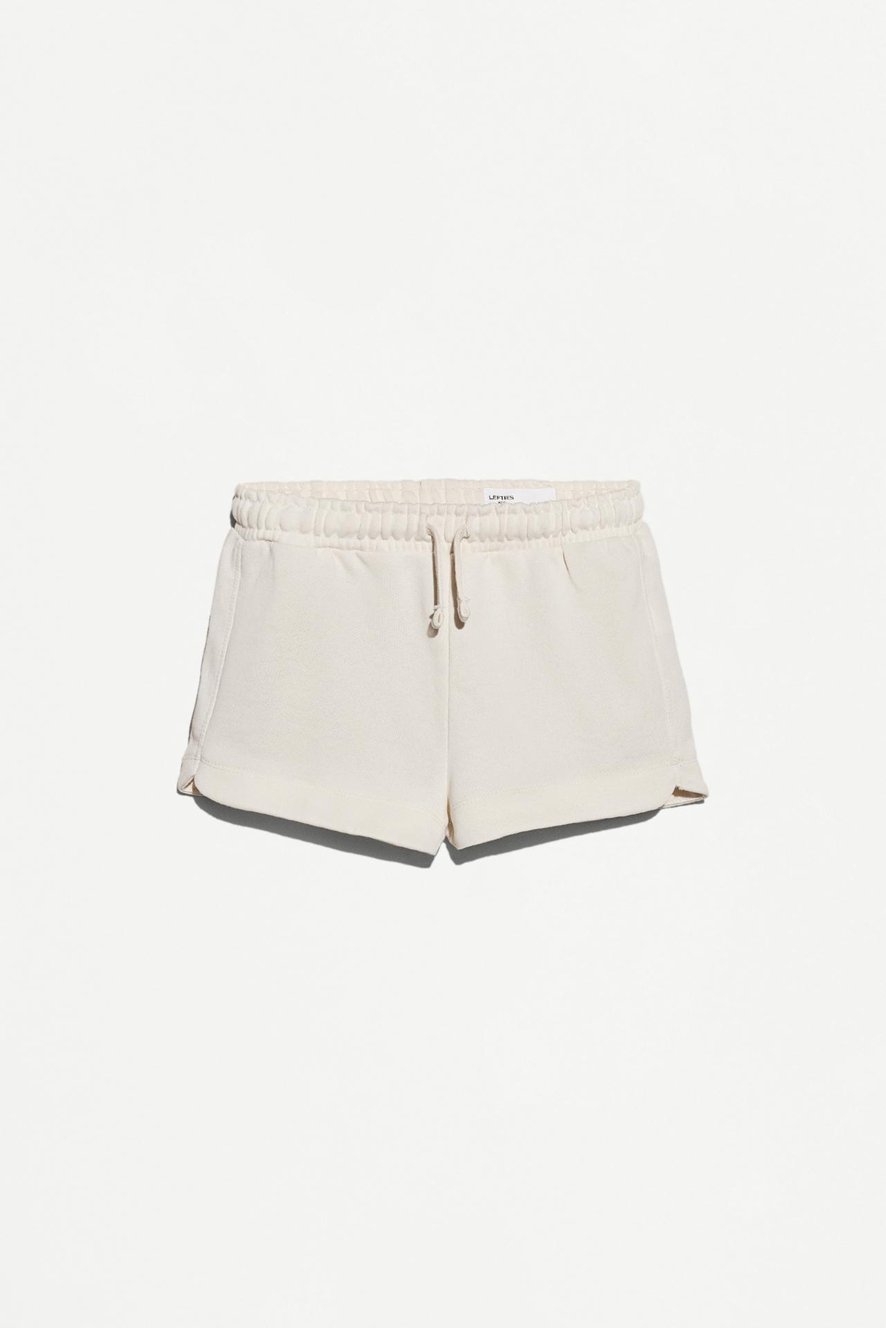 Plain plush shorts — ECRU