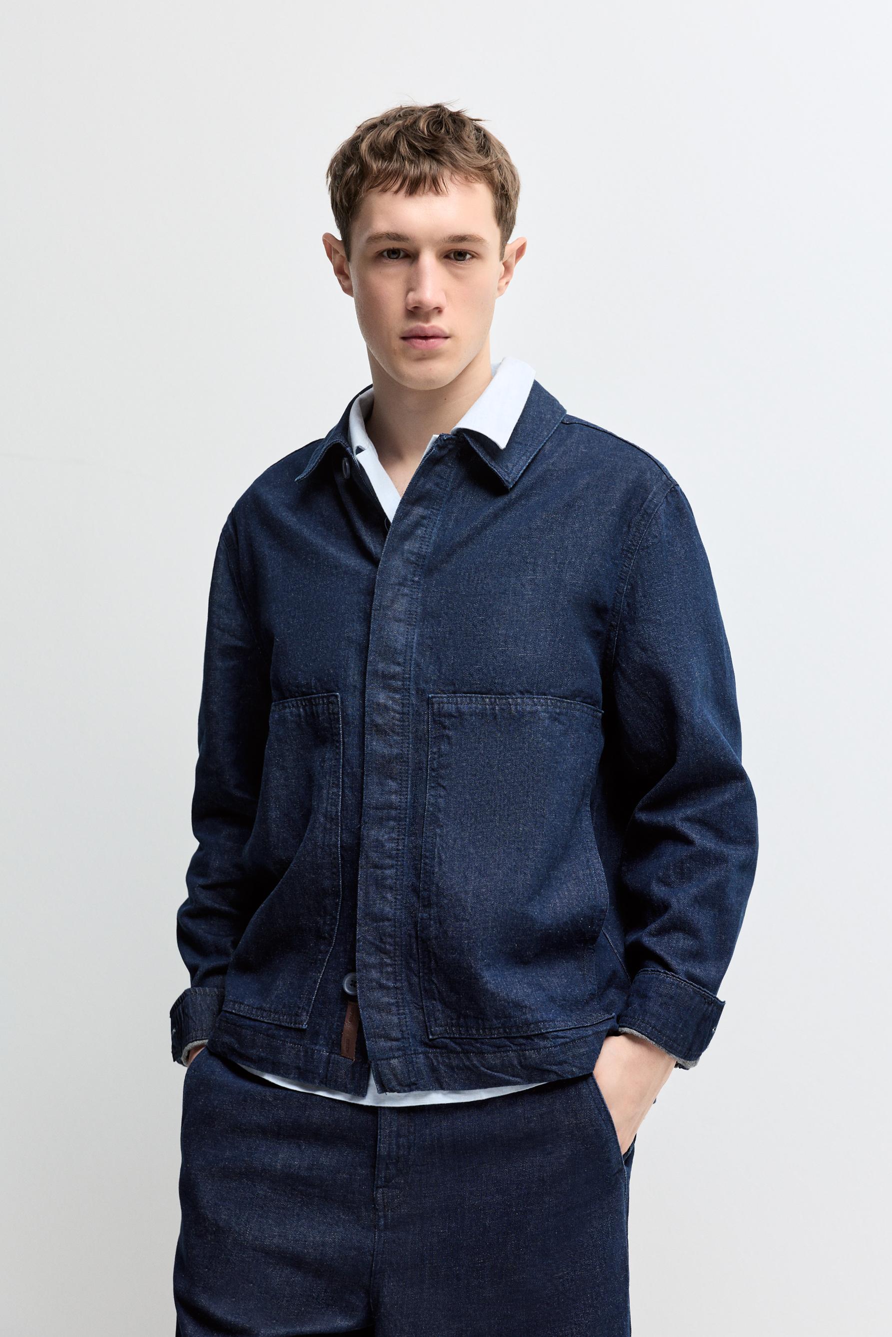 Chaqueta denim con lino Lefties Edition