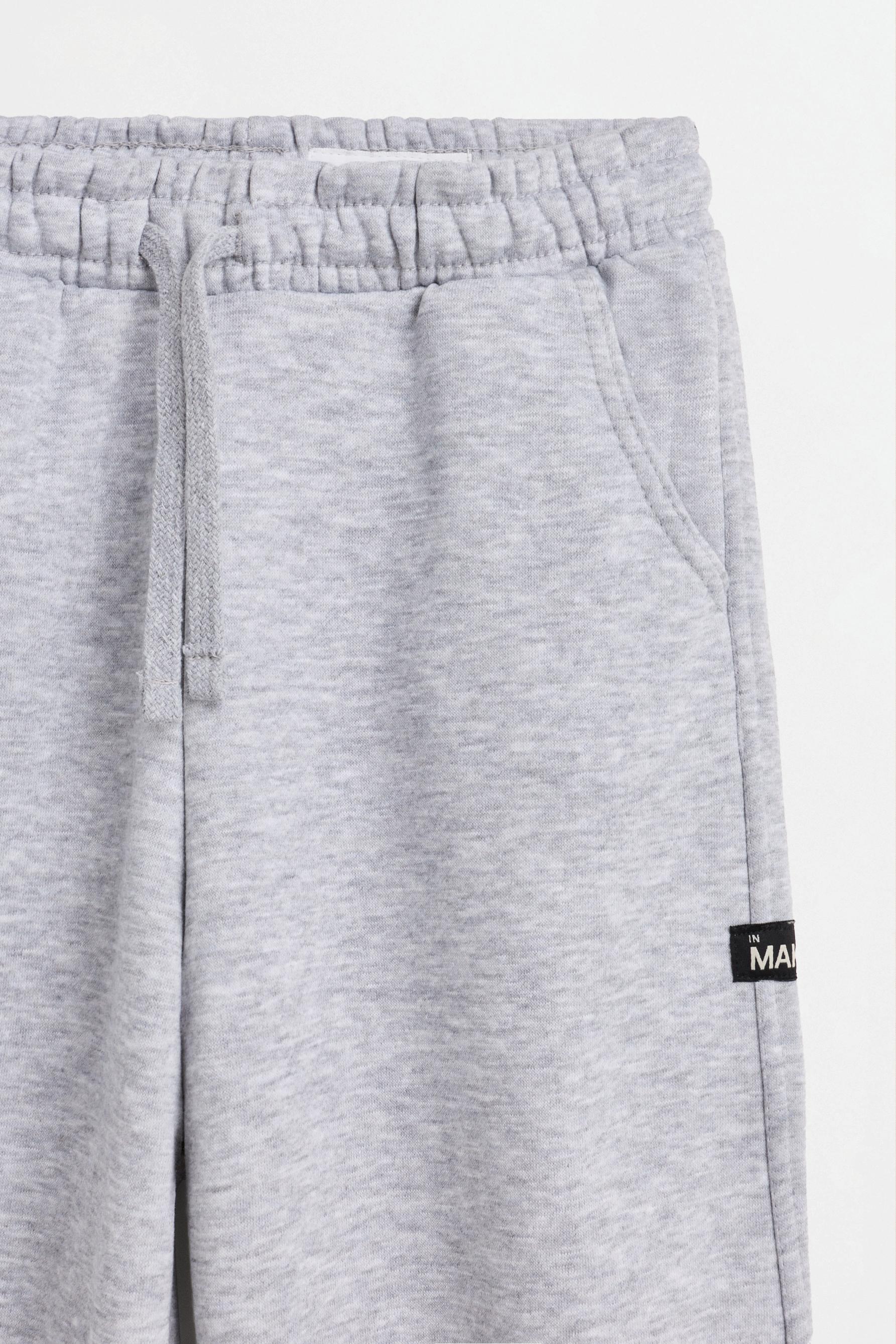 Plush barrel fit trousers — GREY MARL