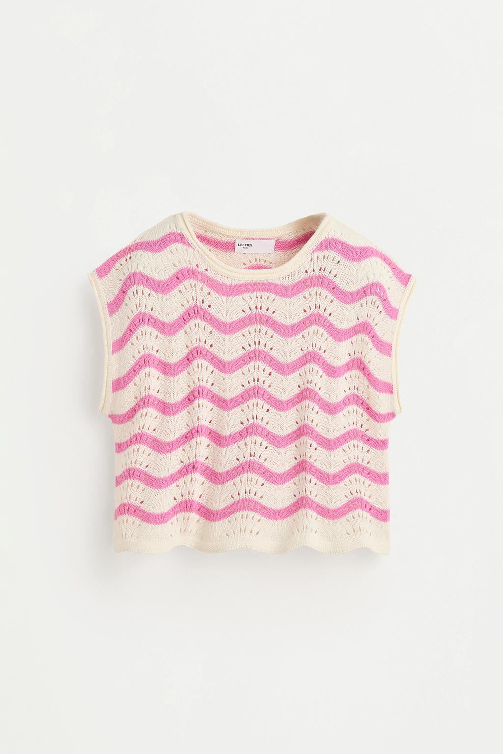Wavy cutwork knit top – Lefties – صورة المنتج