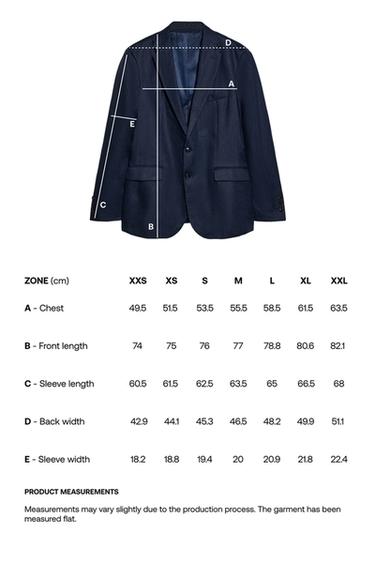 100% linen suit blazer — NAVY 9