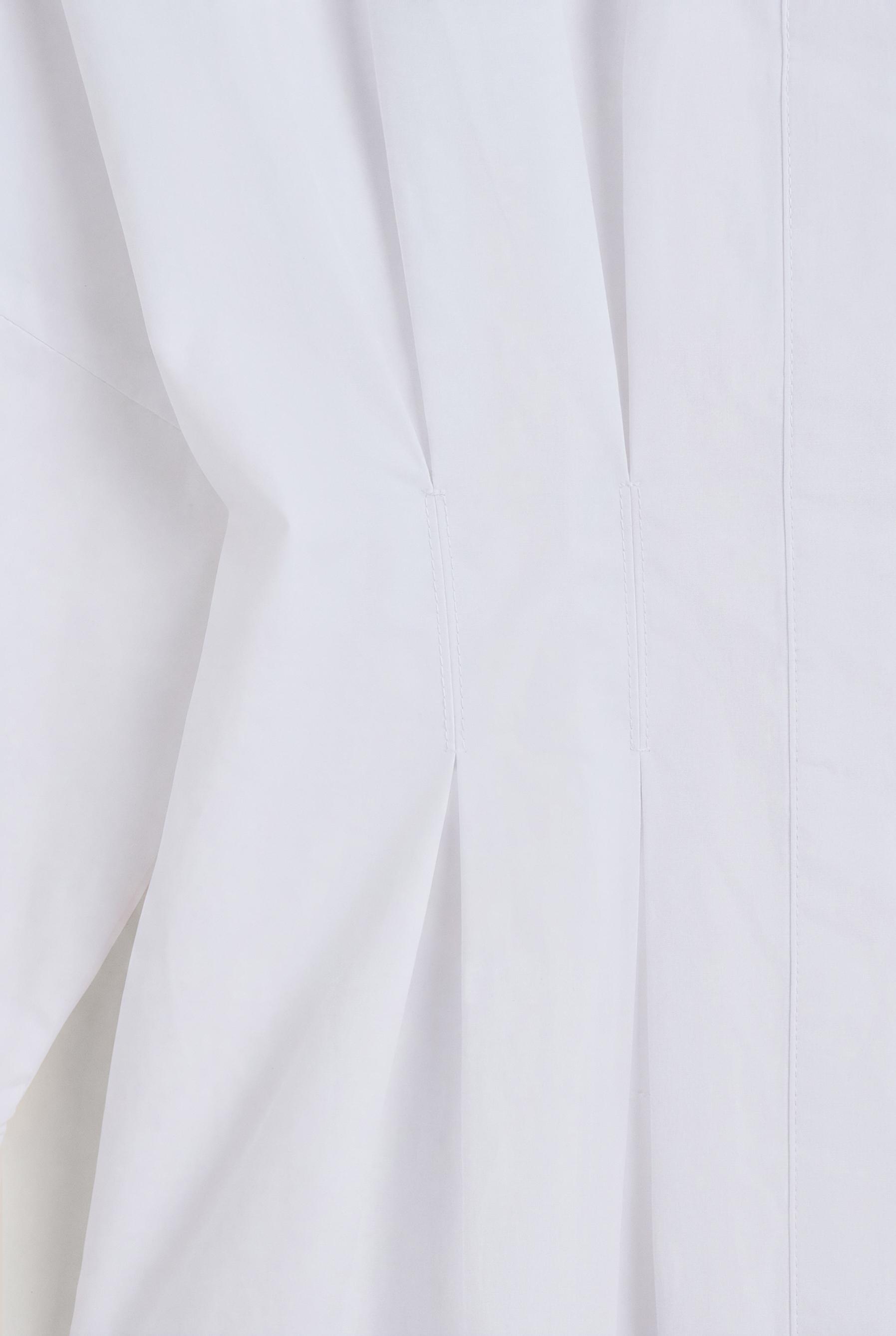 Pleated waist shirt — WHITE