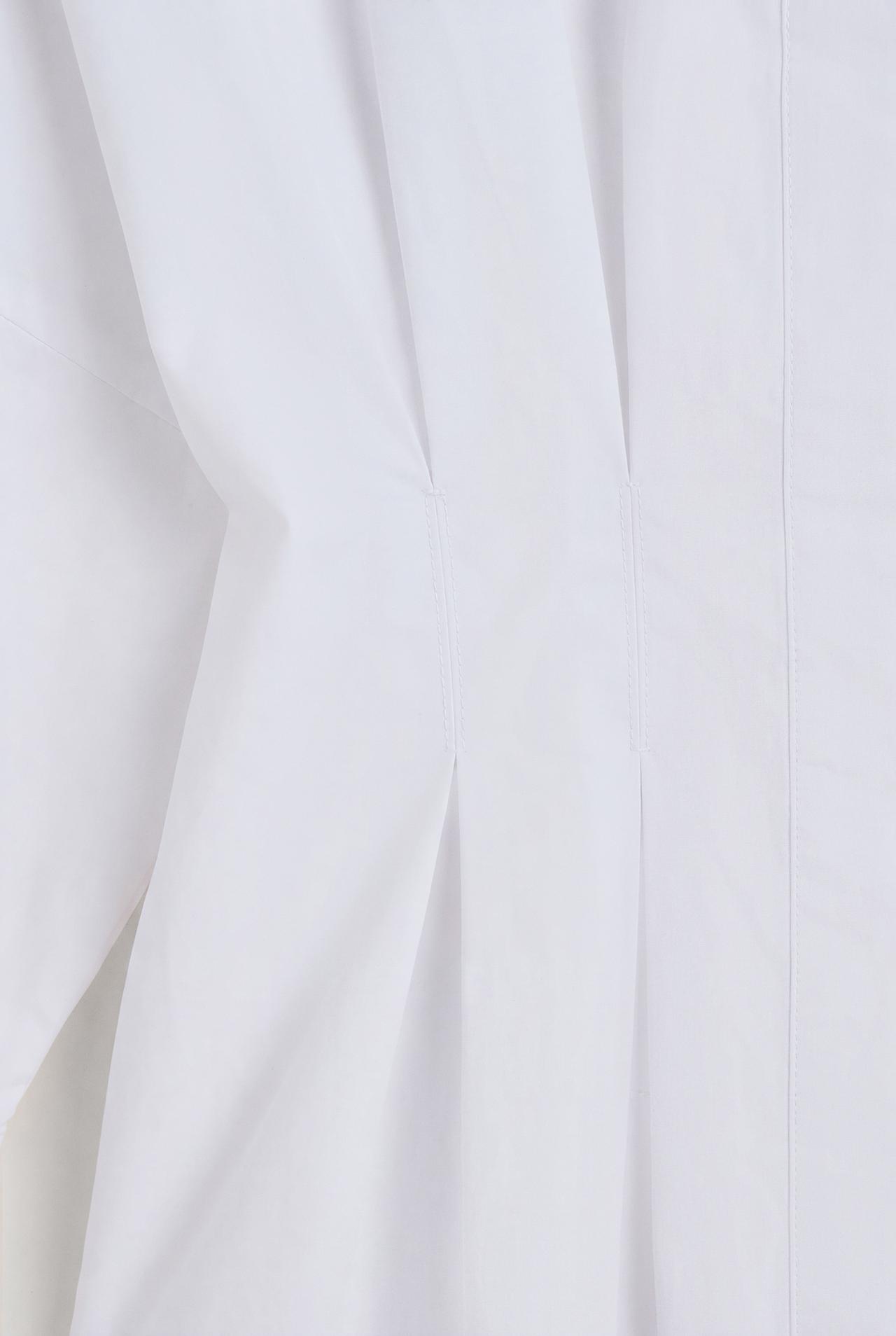 Pleated waist shirt — WHITE