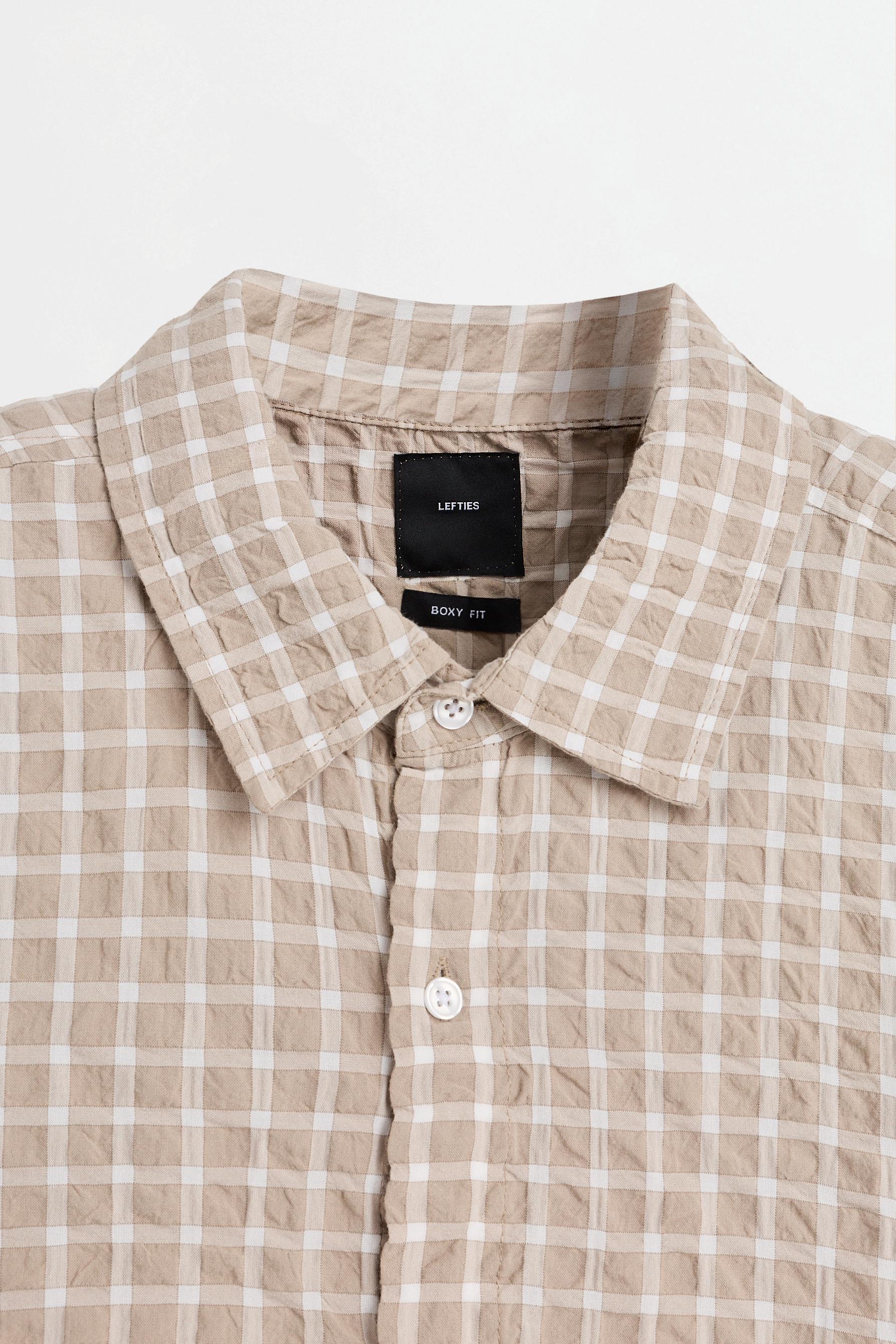 Short sleeve checked shirt — SAND