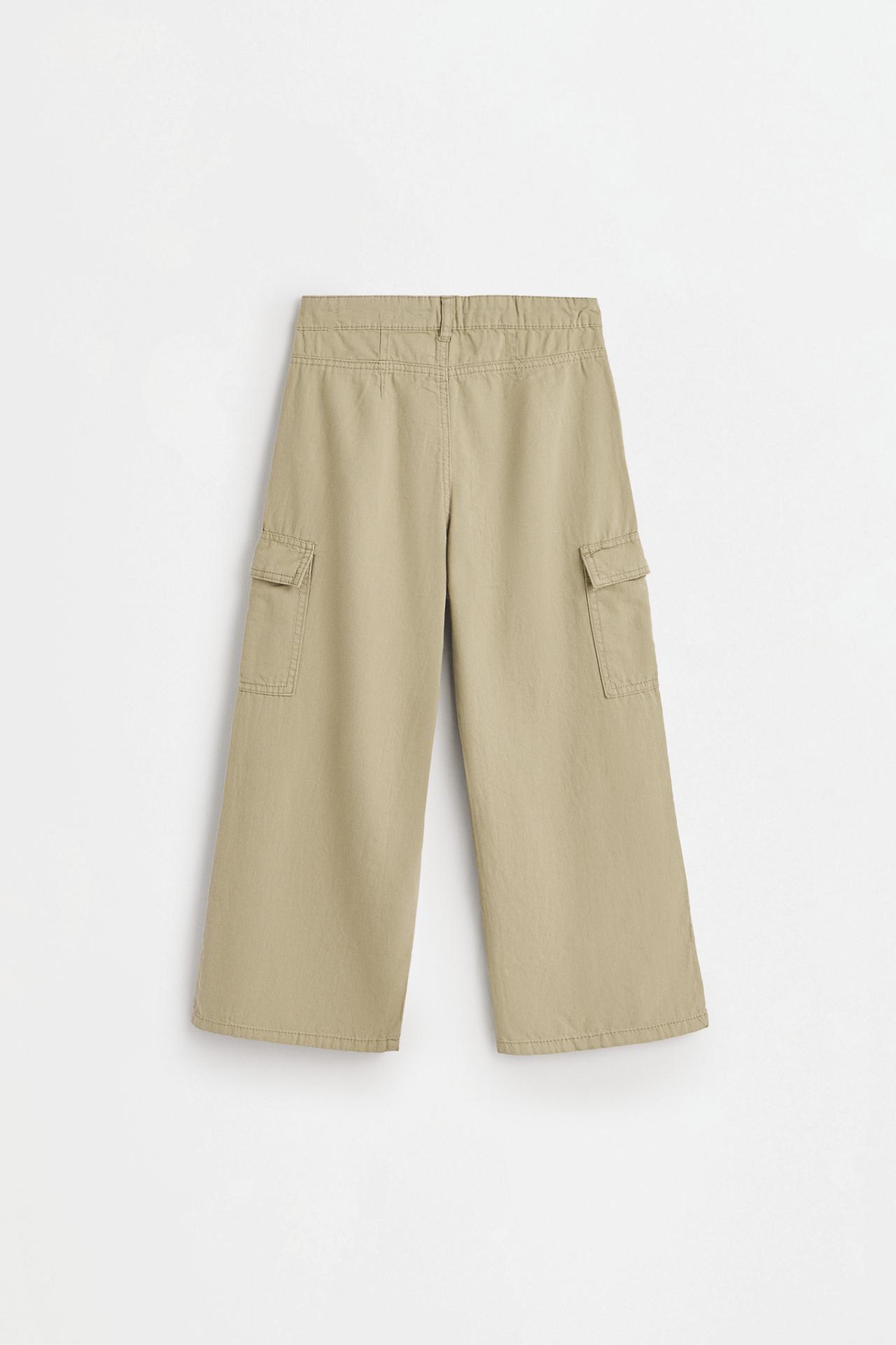 Twill cargo trousers — PALE KHAKI