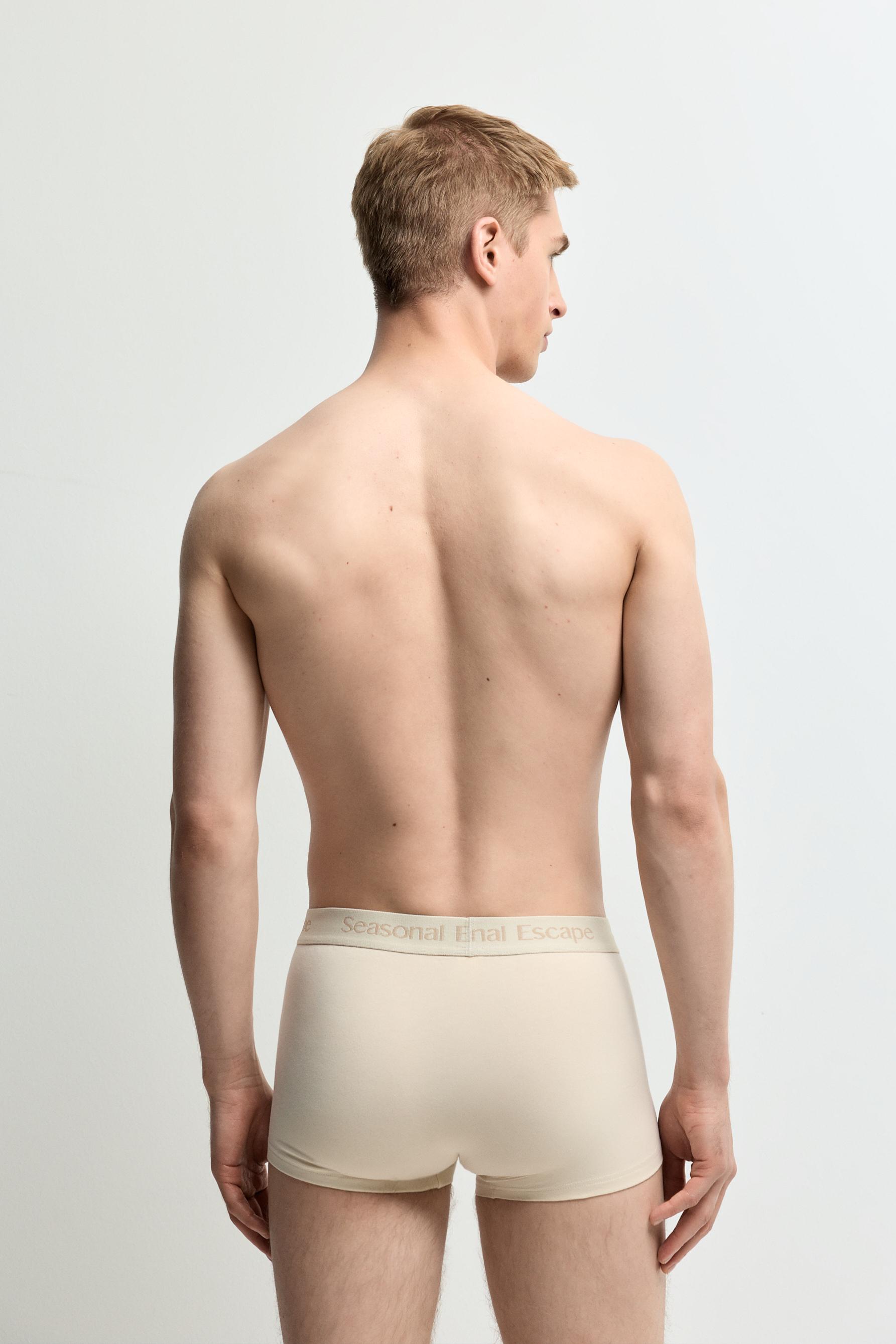 Slogan Boxer Briefs (5-Pack) — ECRU