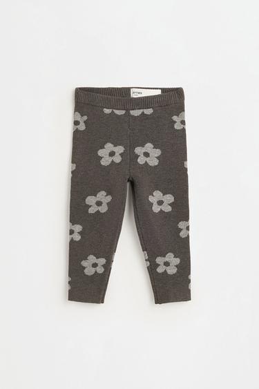 Knit sweater and animal print leggings co-ord — GREY 3