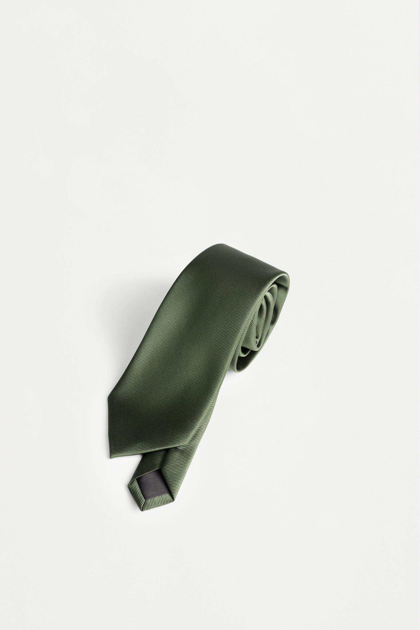 Textured tie — GREEN