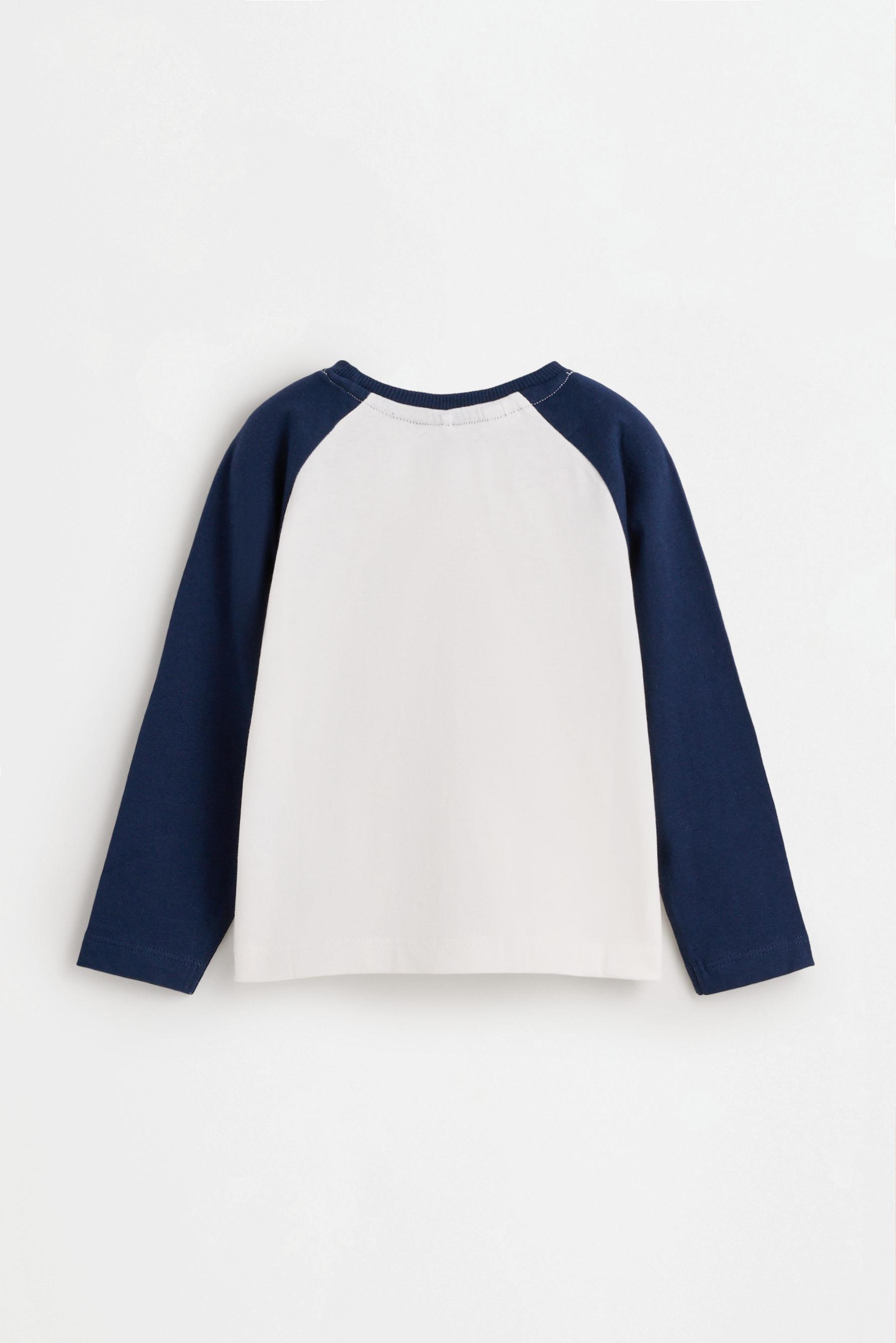 Slogan raglan sleeve T-shirt — NAVY