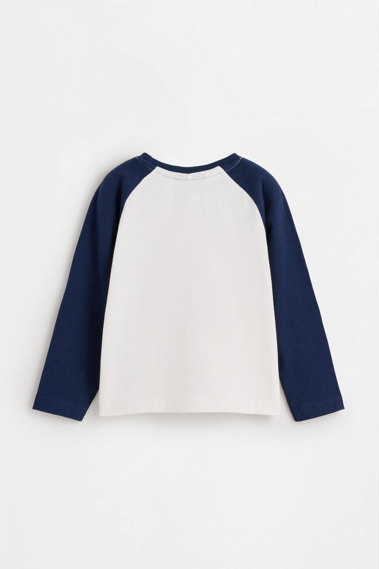 Slogan raglan sleeve T-shirt — NAVY