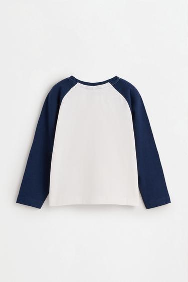 Slogan raglan sleeve T-shirt — NAVY 3