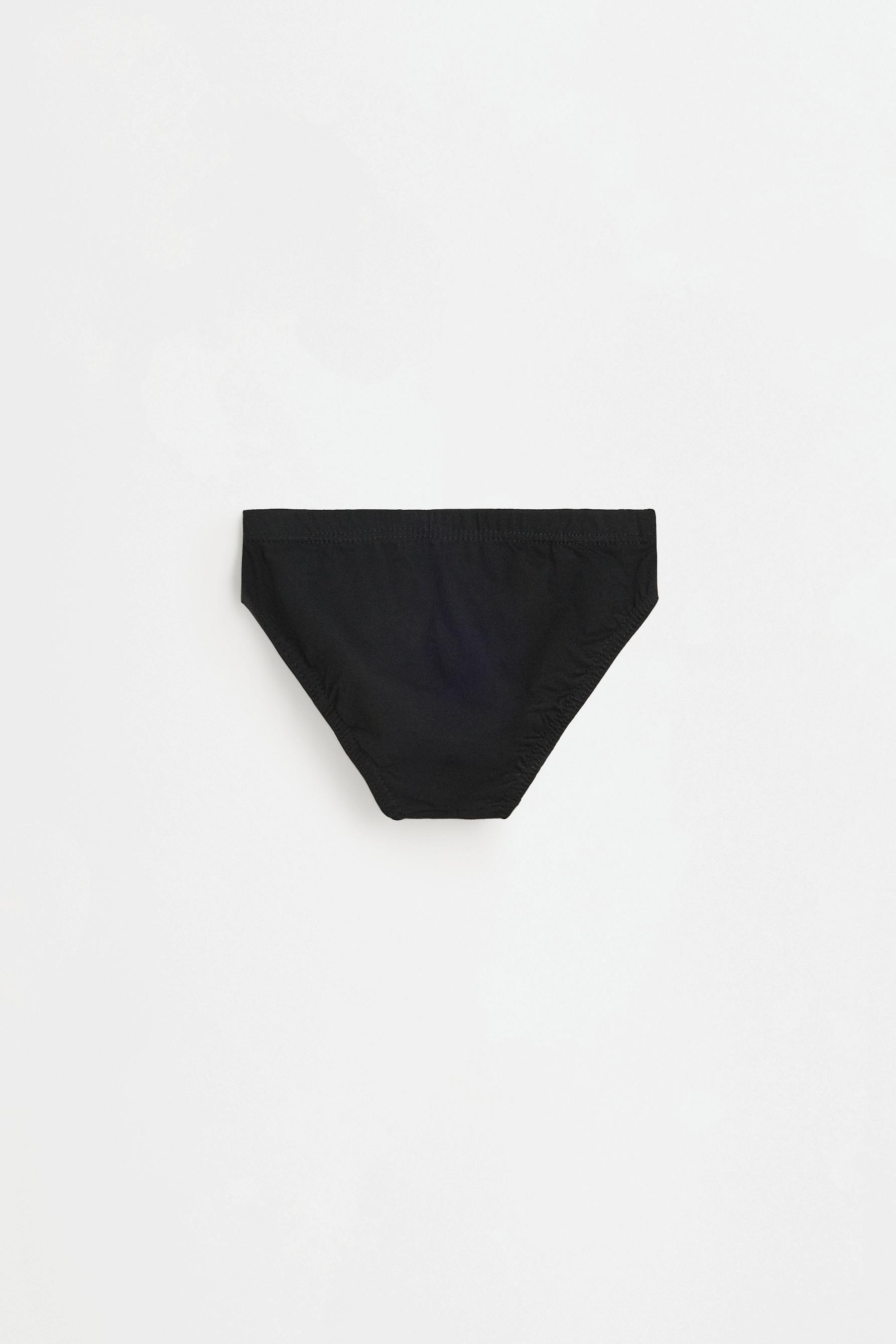 Plain briefs (5-pack) — WHITE/GREY