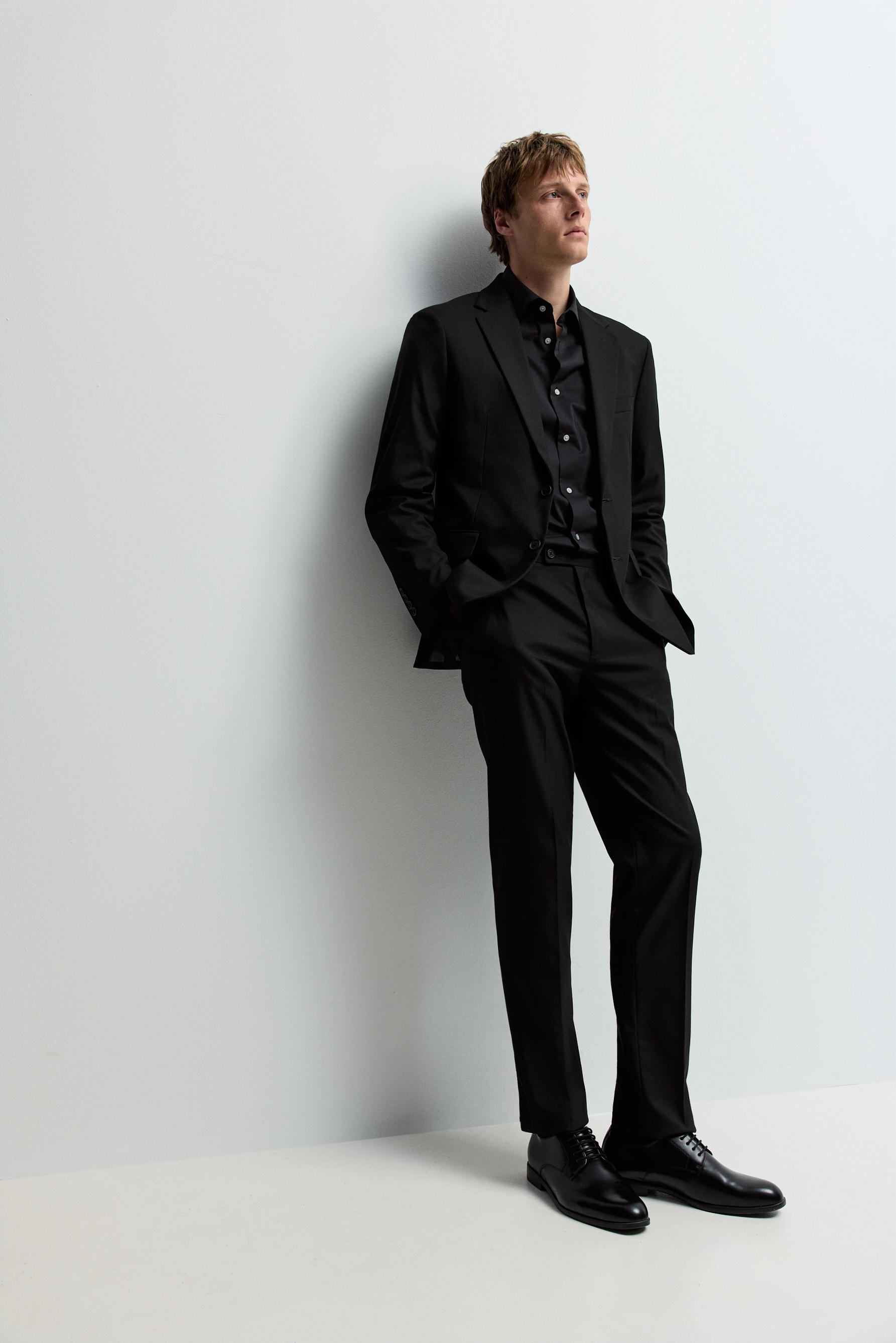 Tailored blucher shoe — BLACK