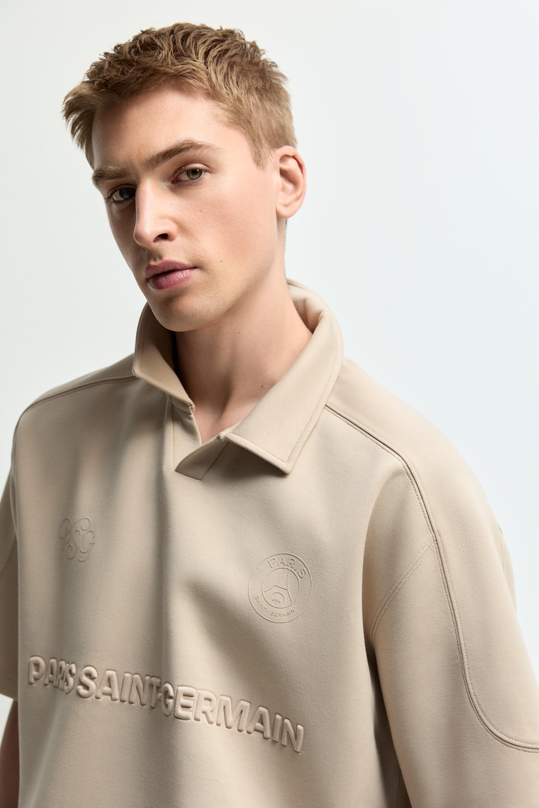 Paris Saint-Germain x Lefties interlock polo shirt — BISCUIT