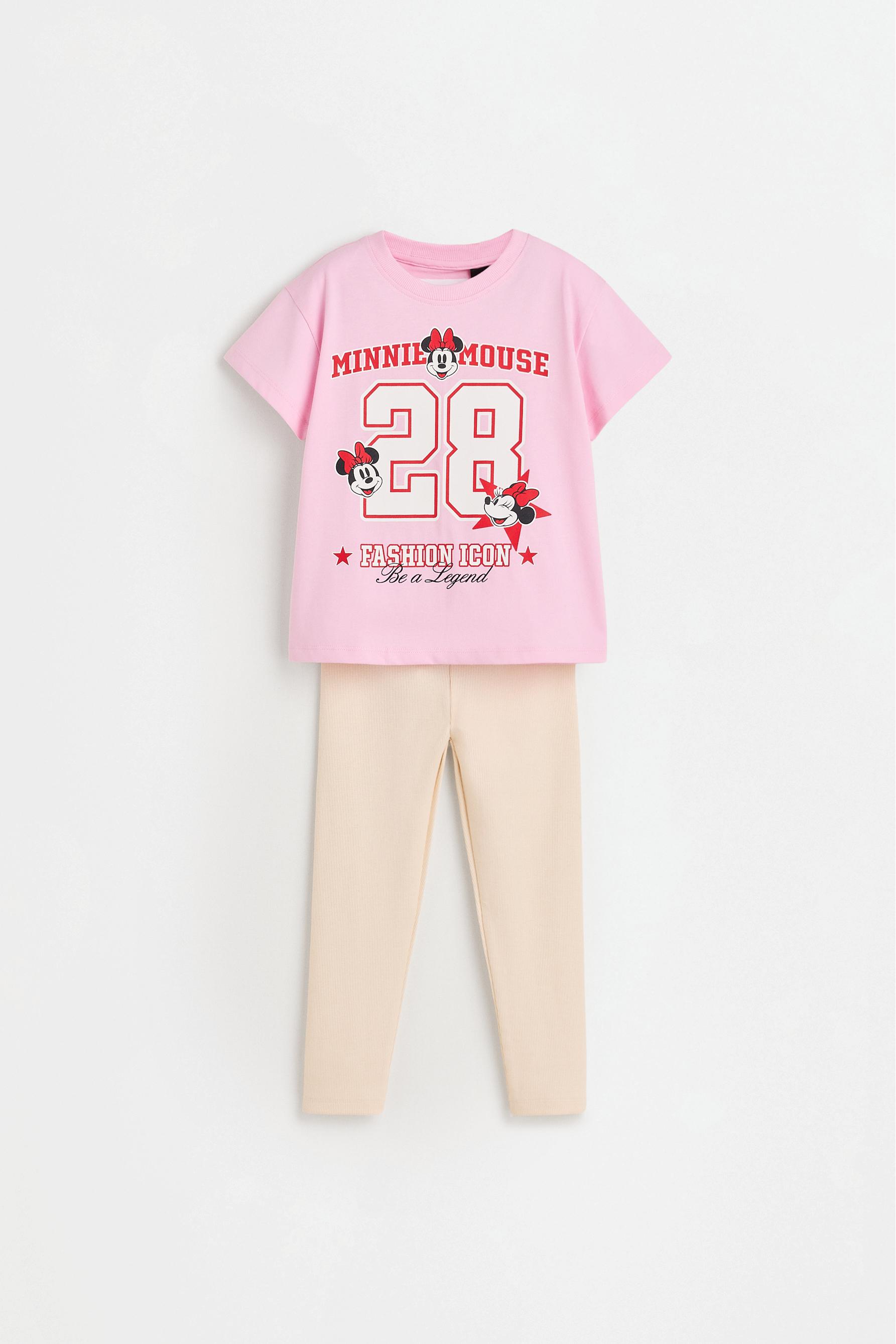Minnie Mouse ©Disney T-shirt and leggings co-ord — PINK