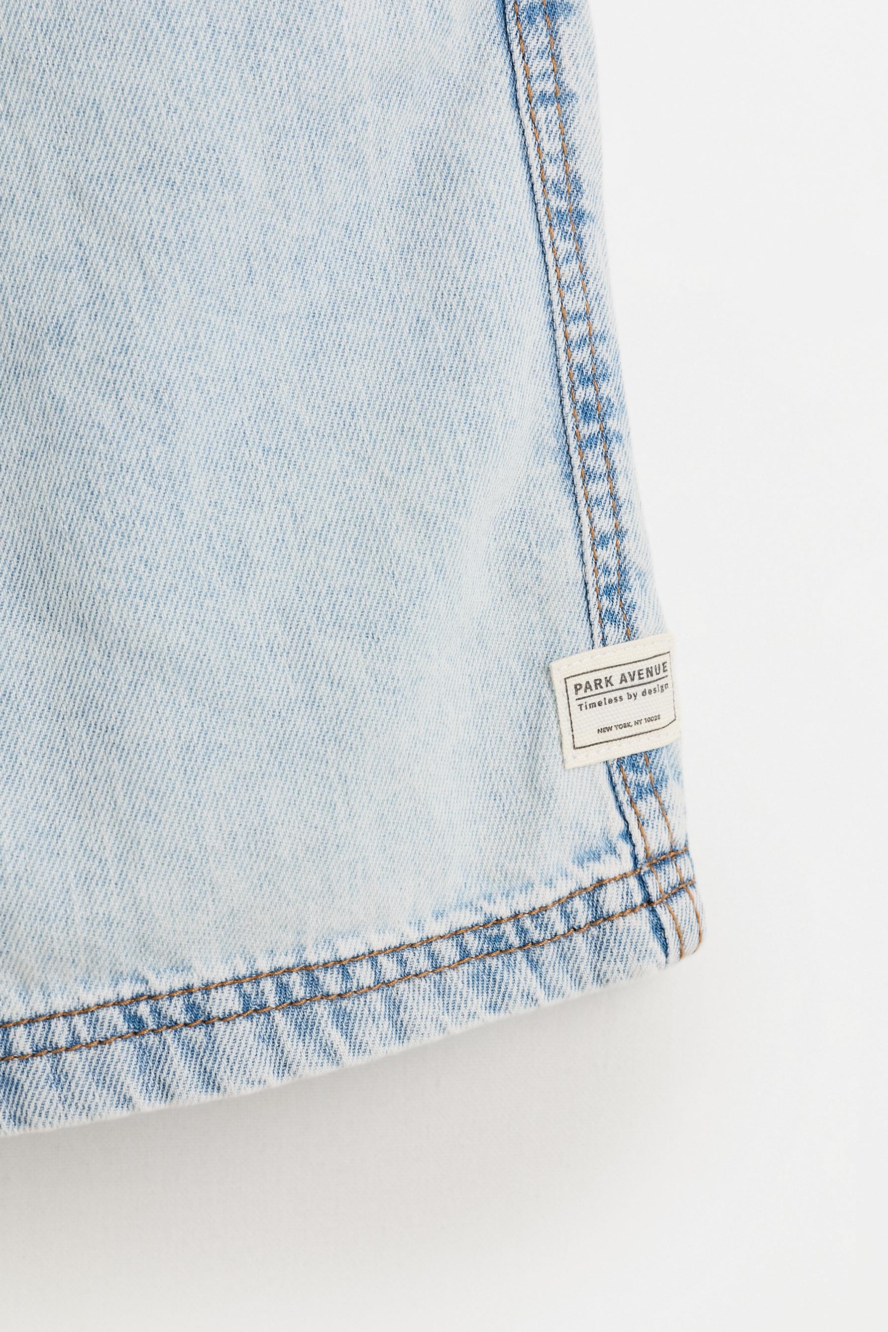 Denim jogger Bermuda shorts — PALE BLUE