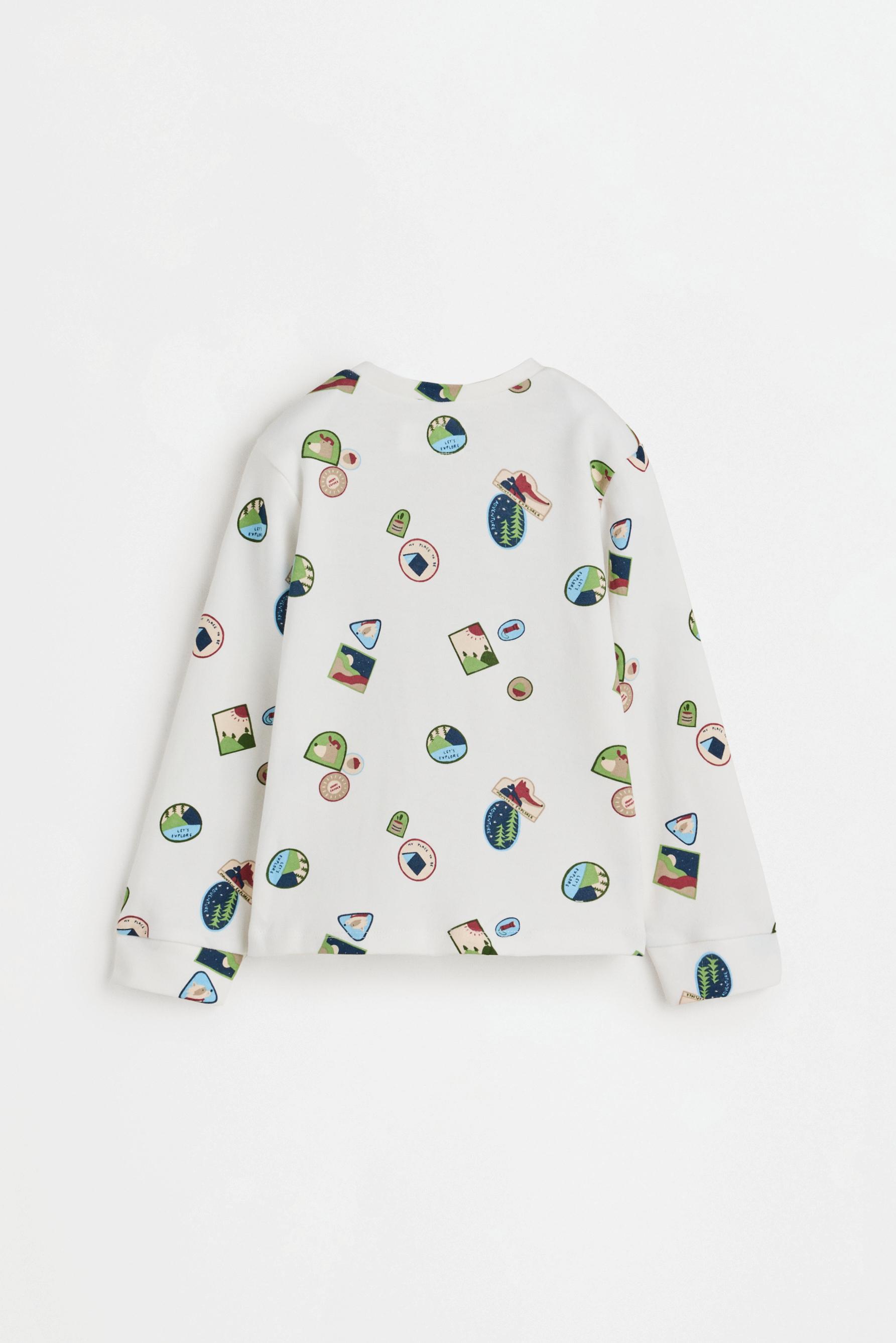 Long printed pyjamas — ECRU