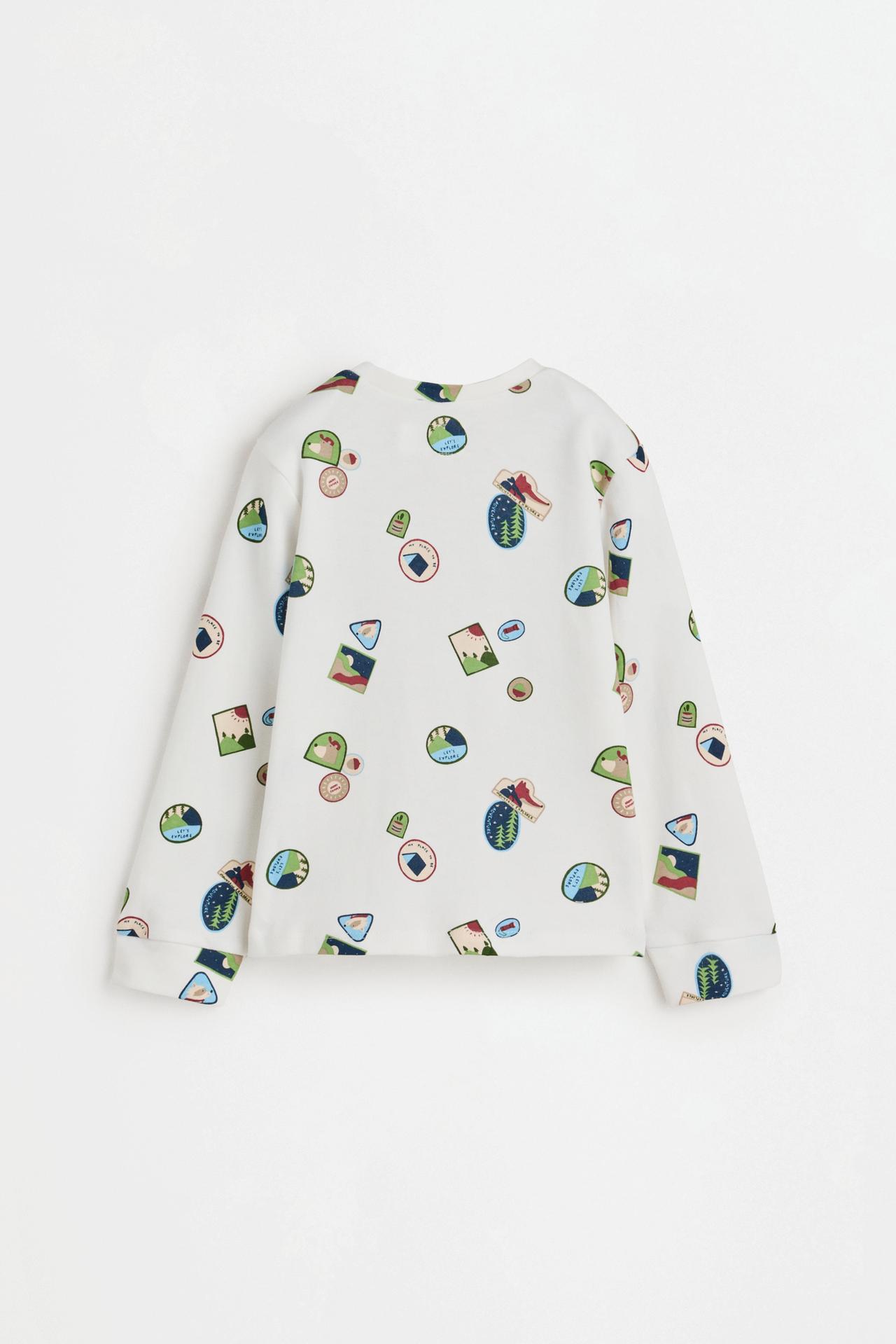 Long printed pyjamas — ECRU