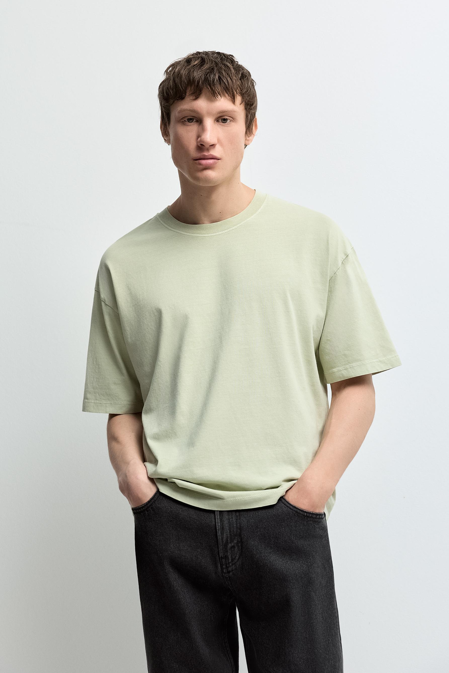 Faded-effect T-shirt — PISTACHIO GREEN