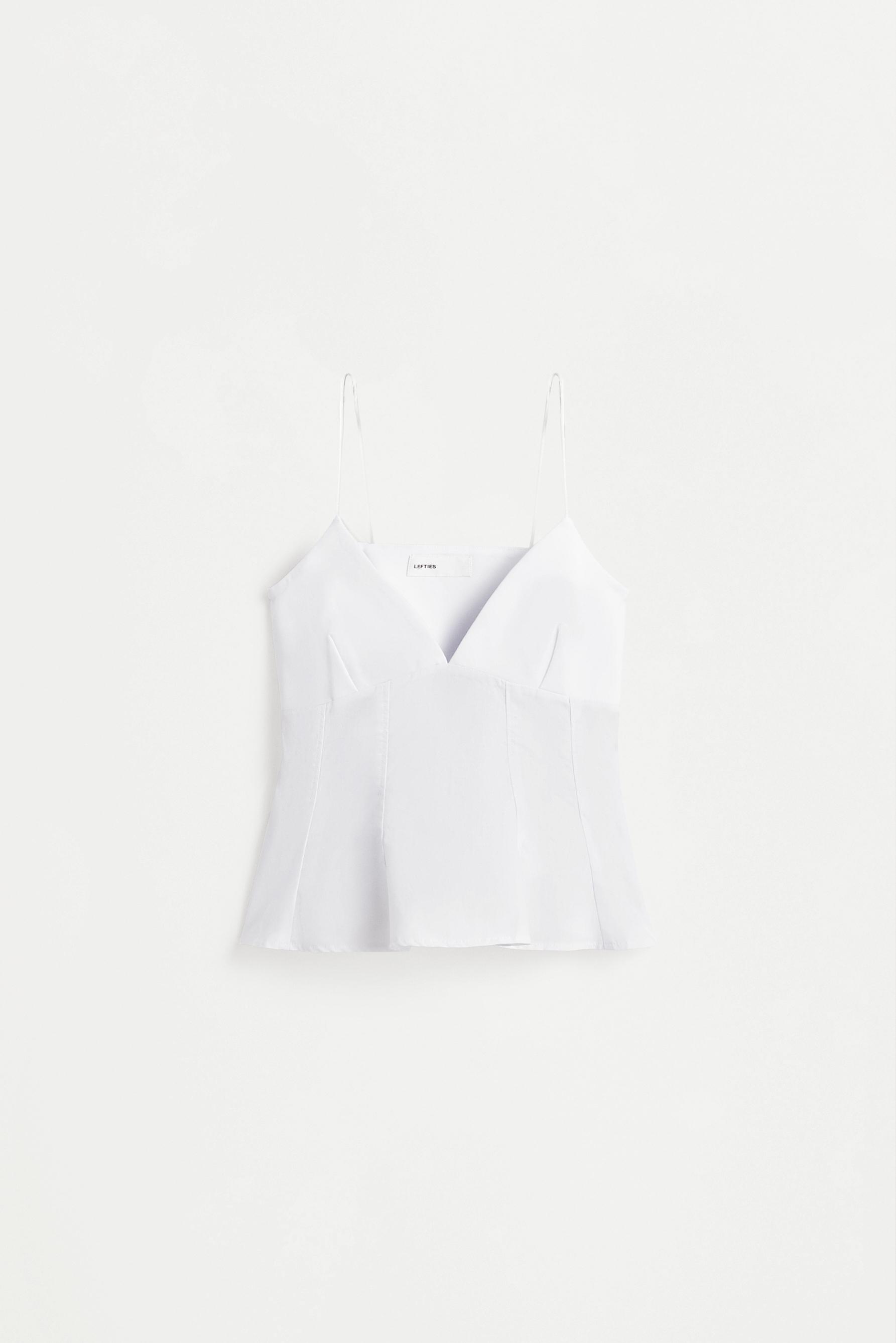 Peplum top — WHITE