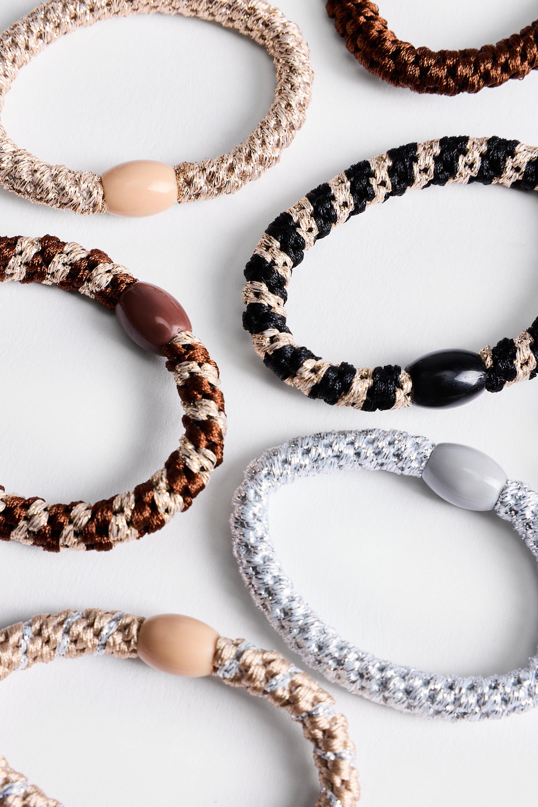 Hair ties (8-pack) — BROWN