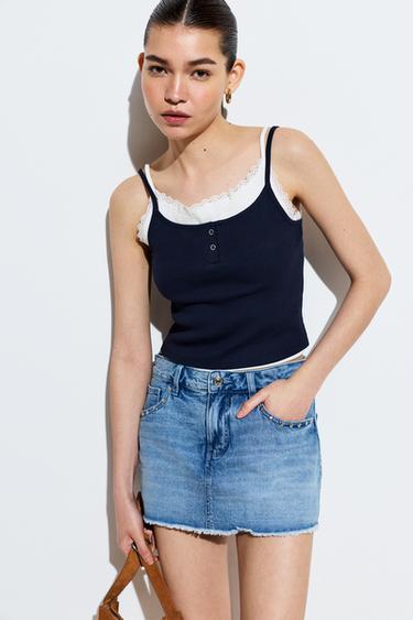 Studded denim skirt — INDIGO 5