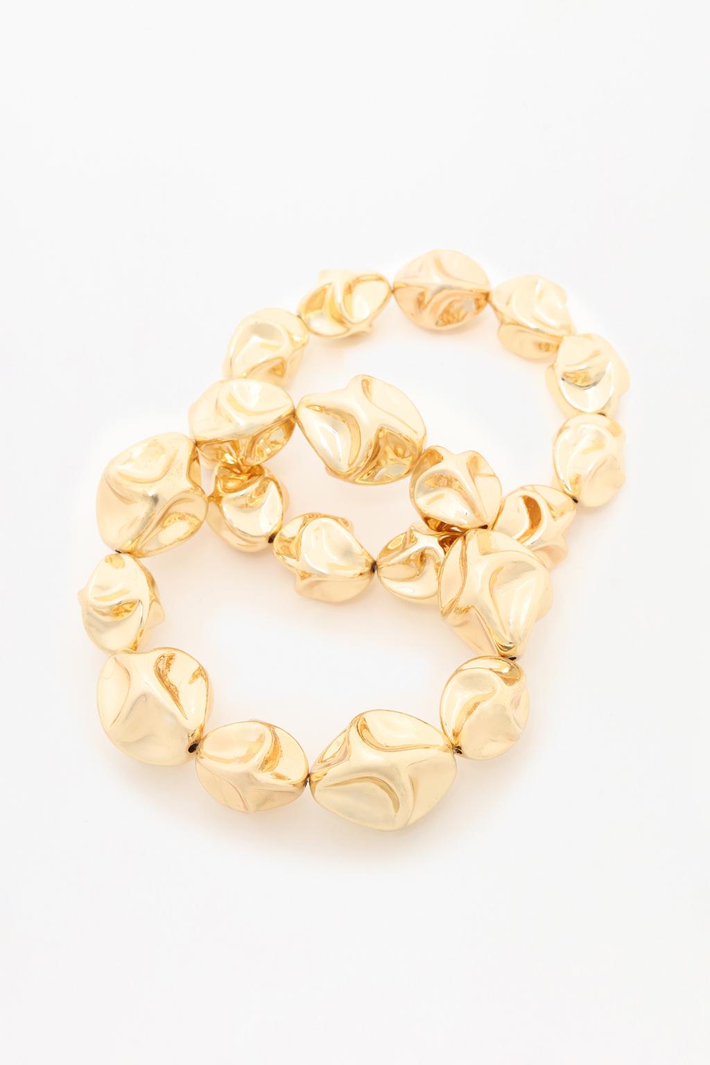 Textured metal bracelet