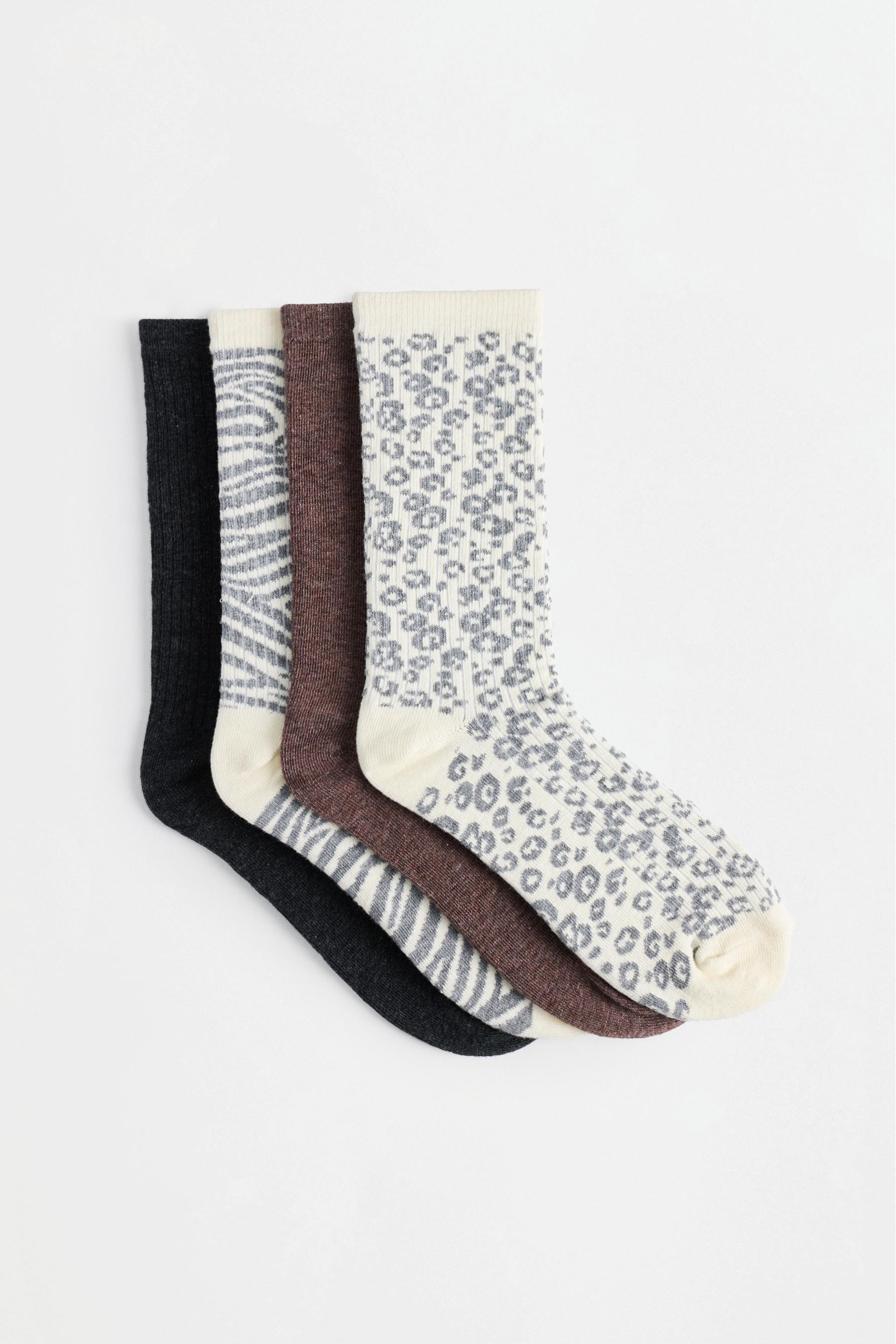 Calcetines largos animal print (Pack 4)