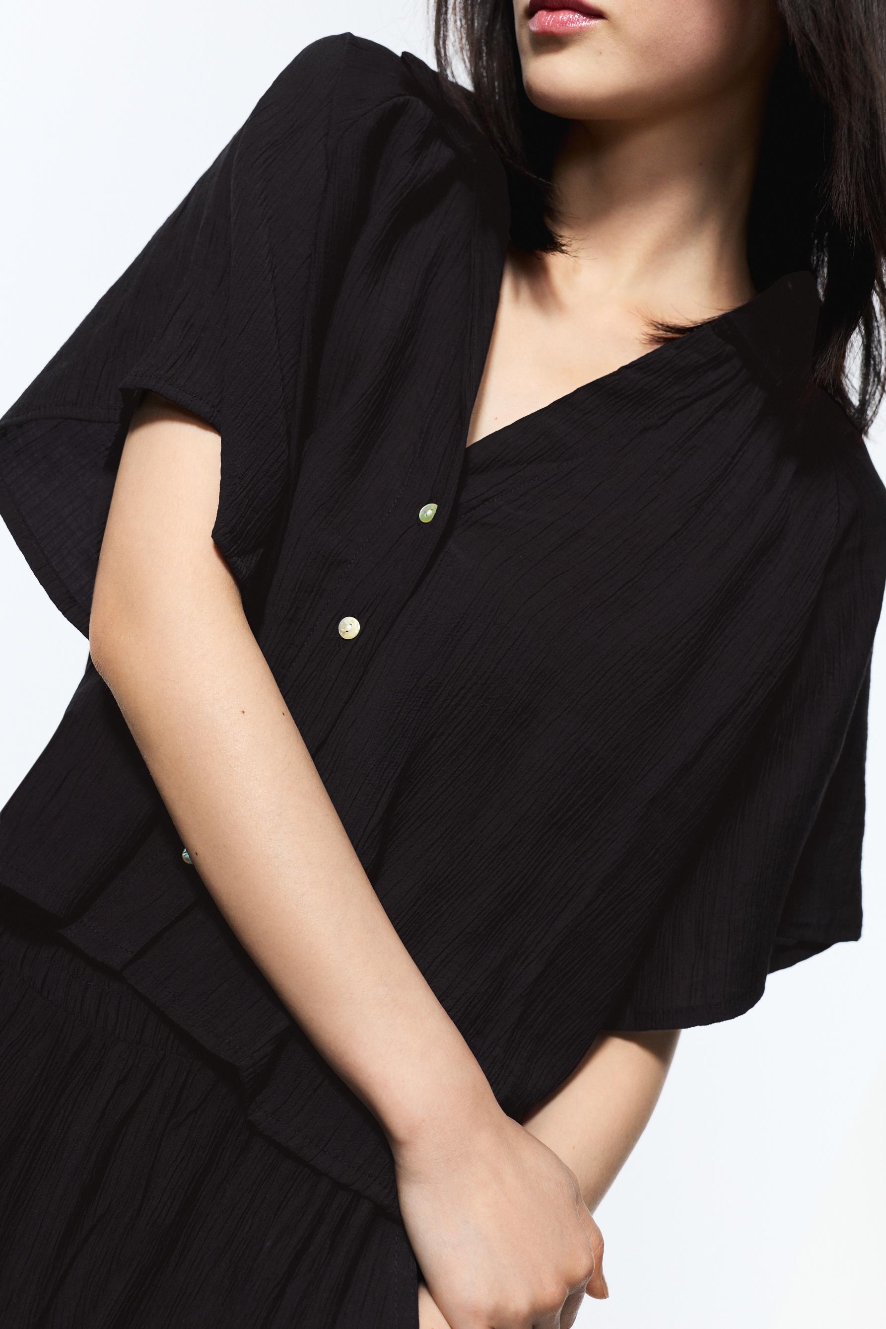 Texture shirt — BLACK