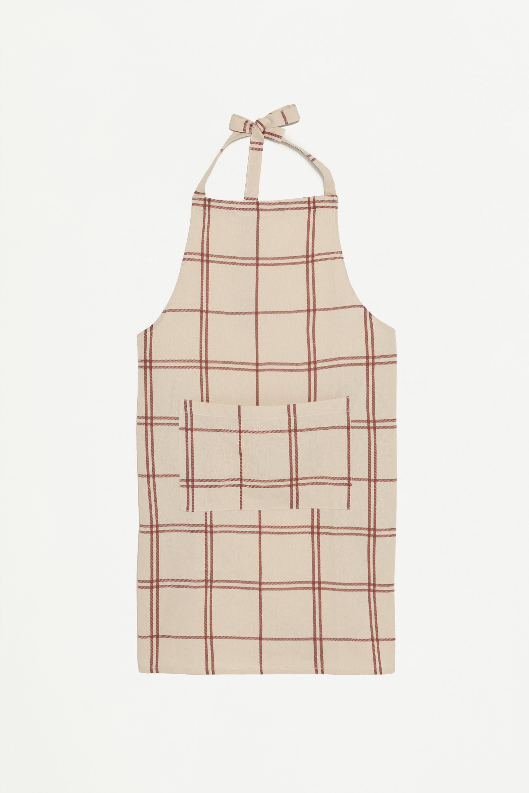 Delantal rústico cuadros