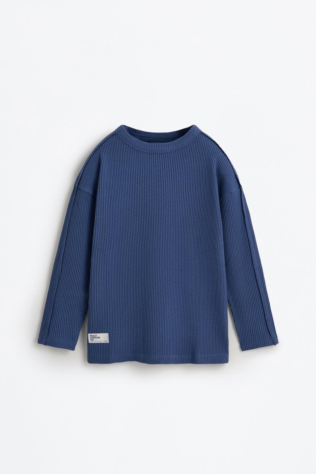 Waffle knit T-shirt