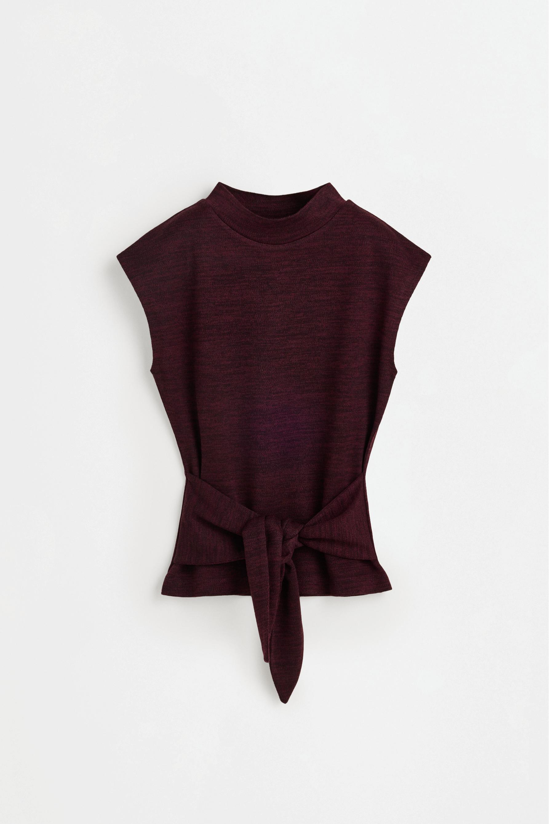 Top with knot detail — MAROON