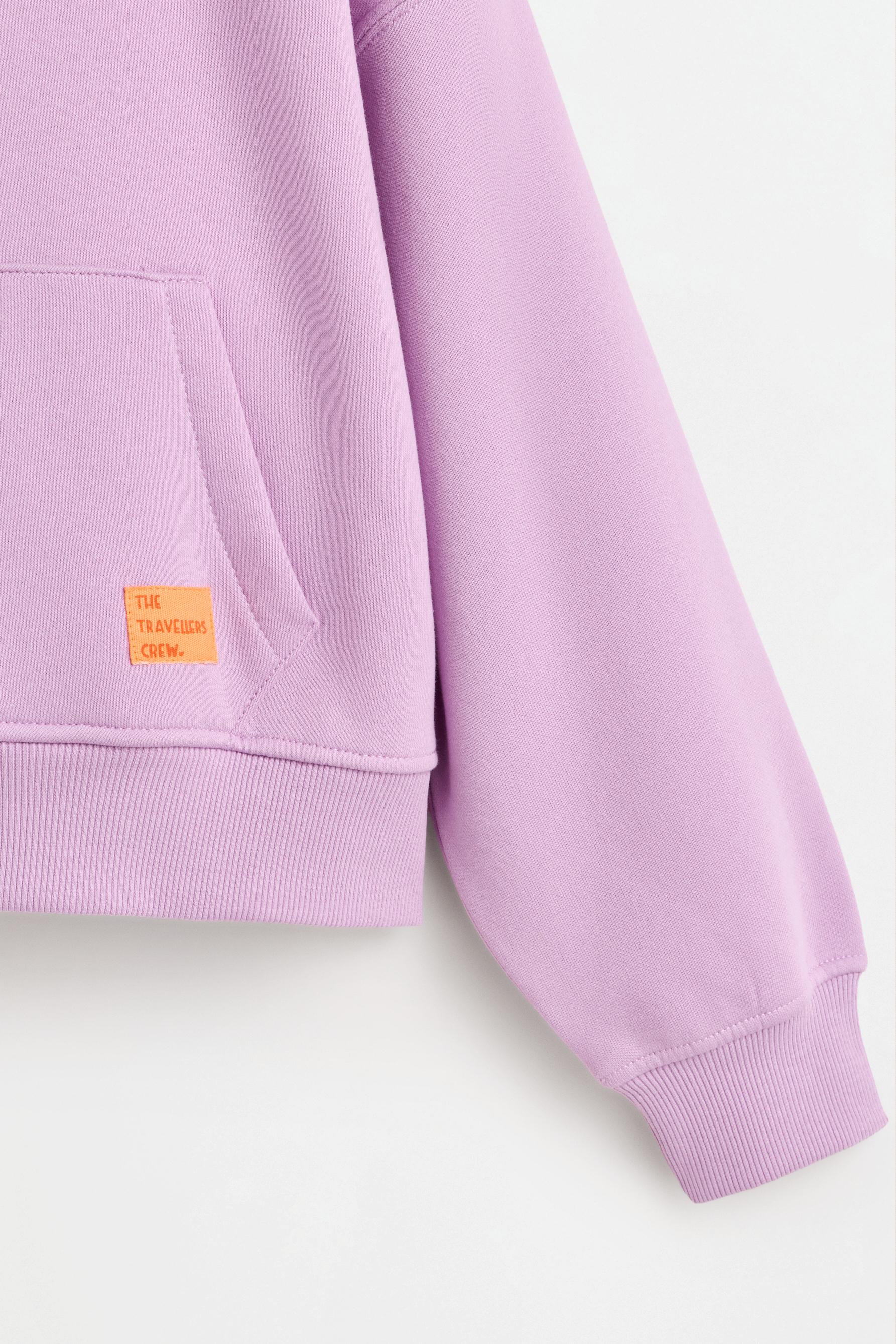 Cropped hoodie — MAUVE PINK