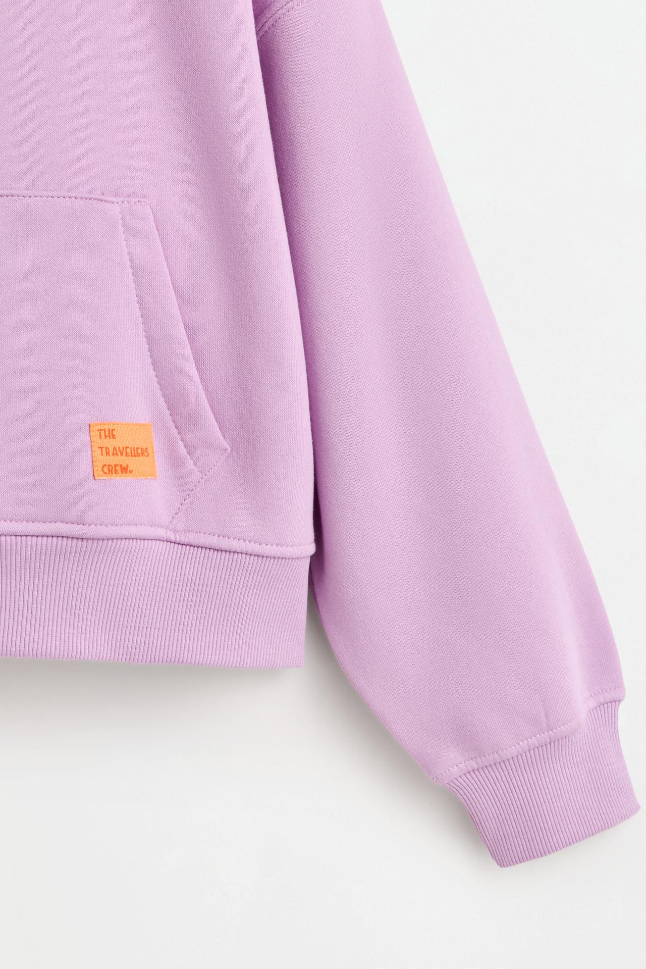 Cropped hoodie — MAUVE PINK