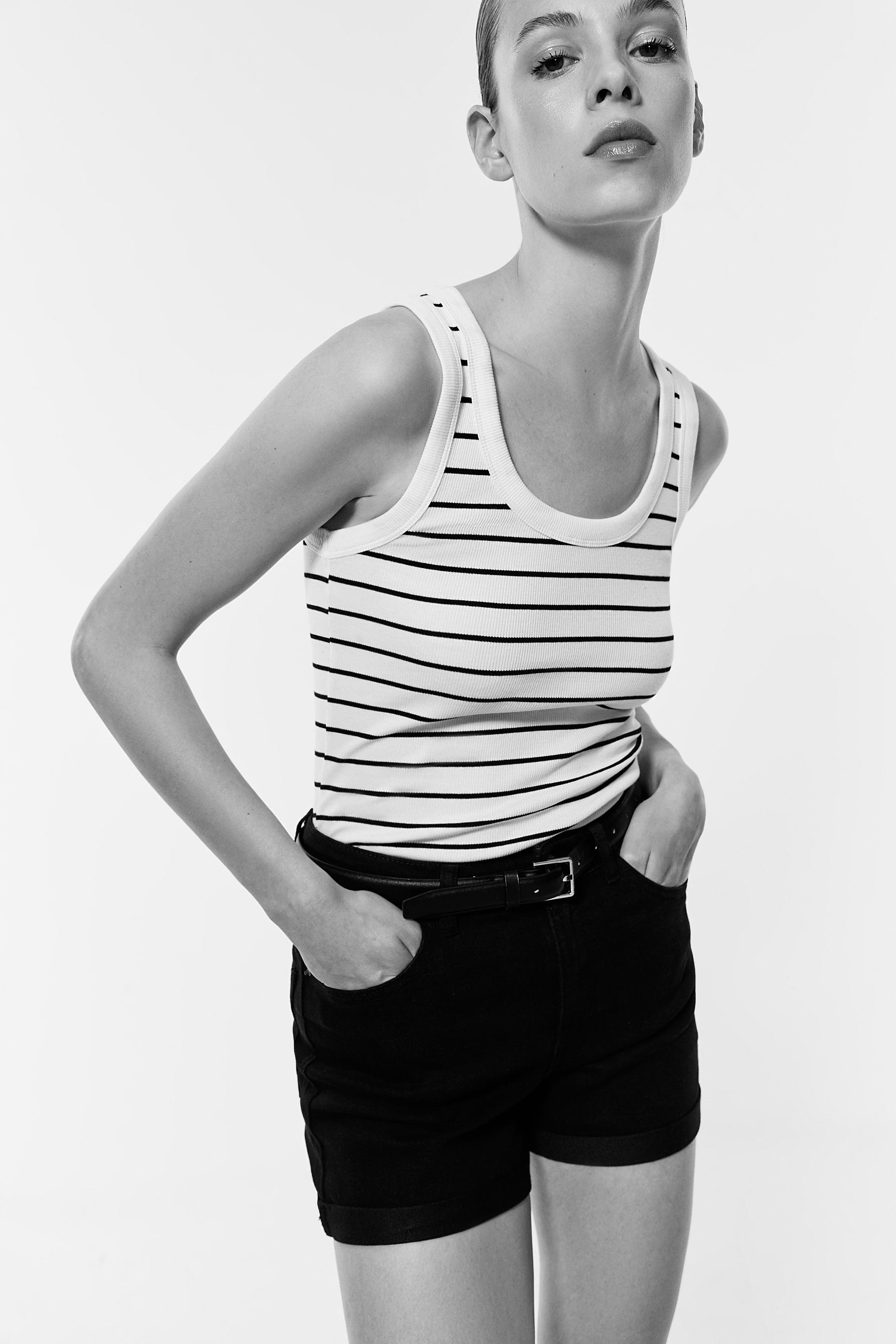 Denim stretch shorts — CHARCOAL