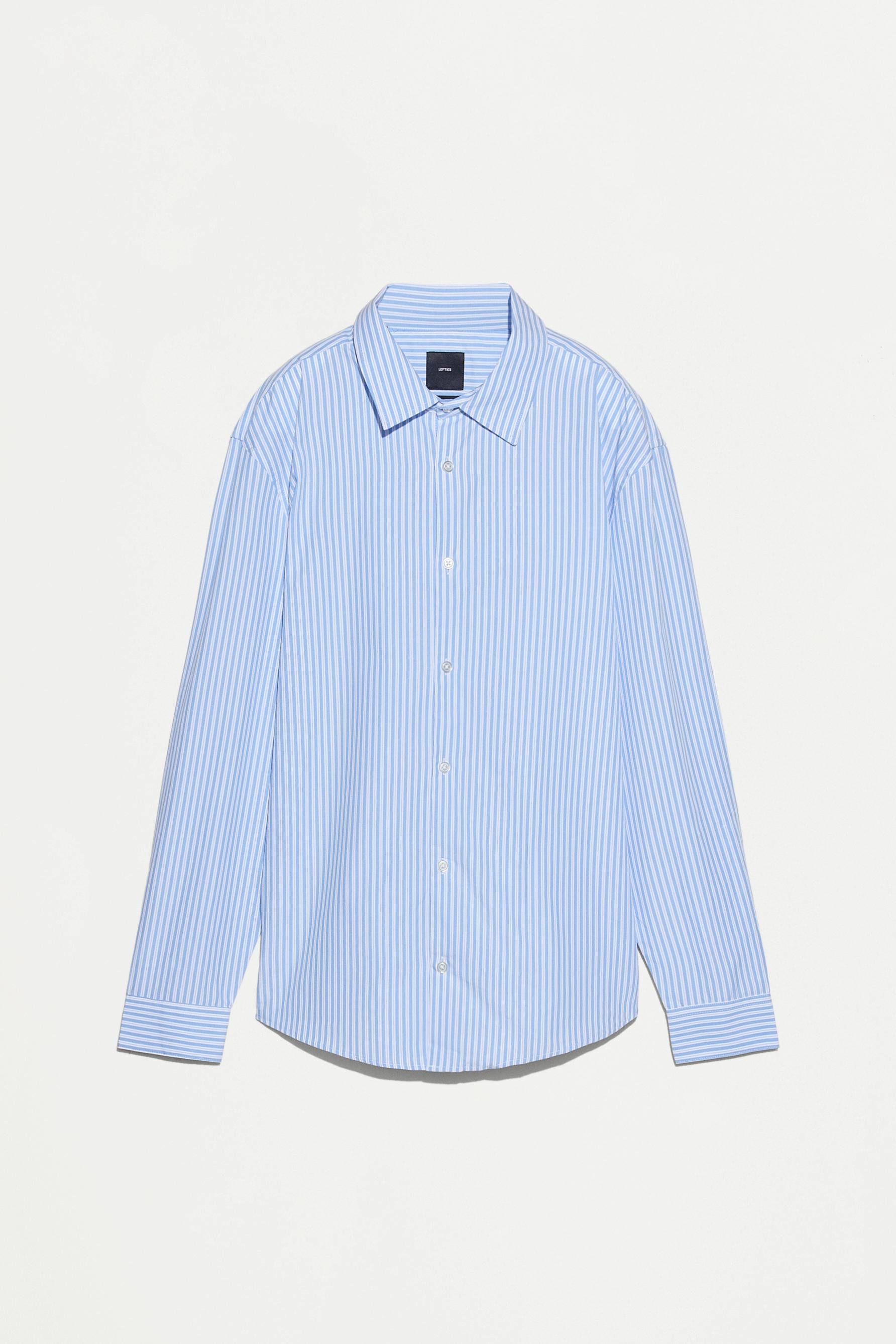Striped regular fit shirt — PALE BLUE
