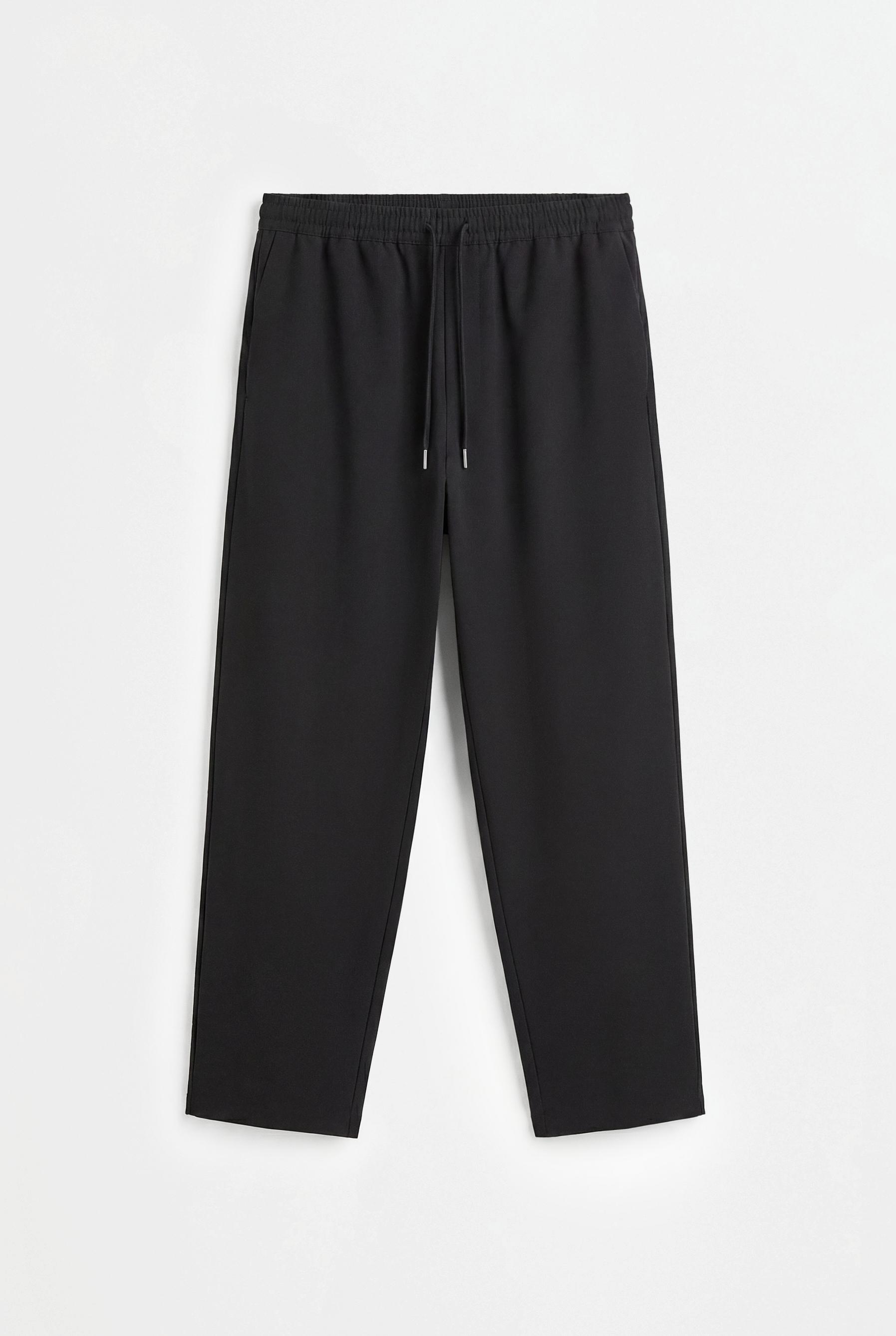 Baggy tailored joggers — BLACK
