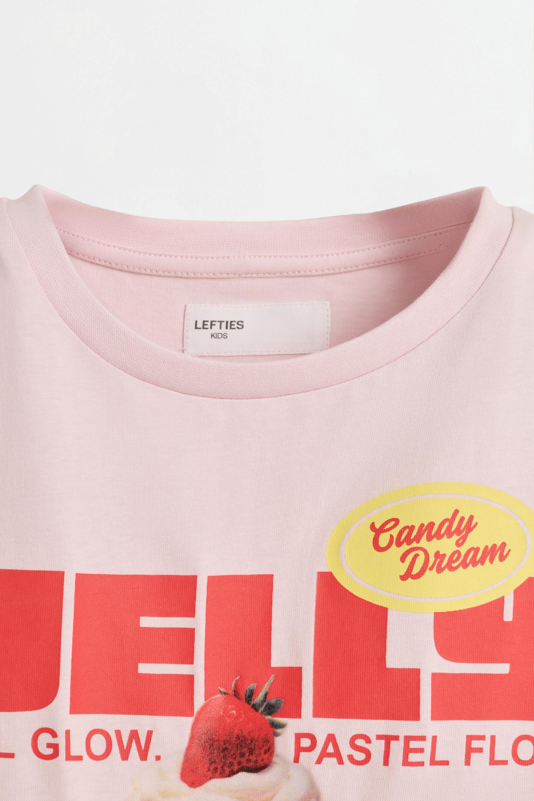 Printed photograph T-shirt — PASTEL PINK