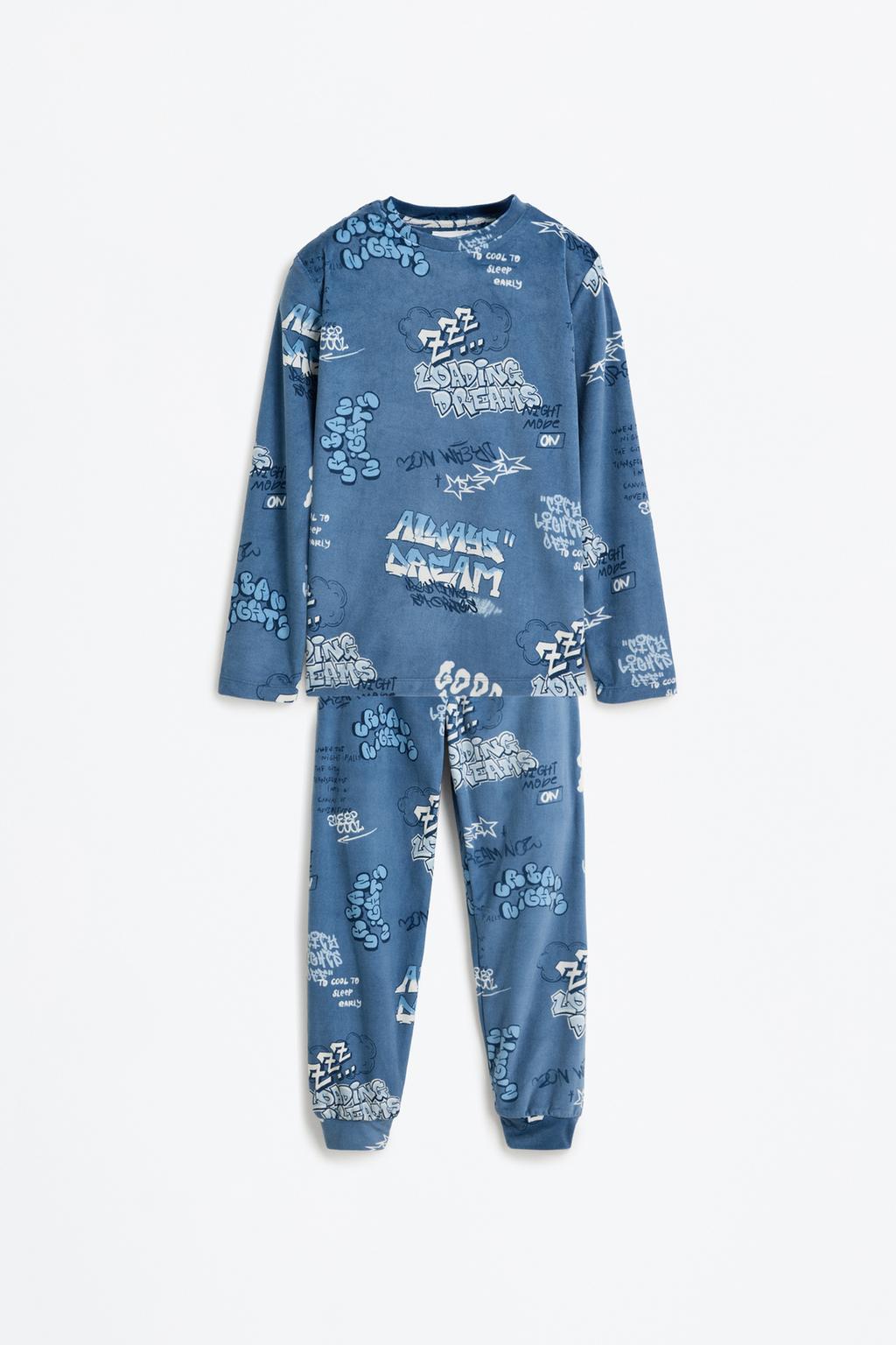 Velour long pyjamas
