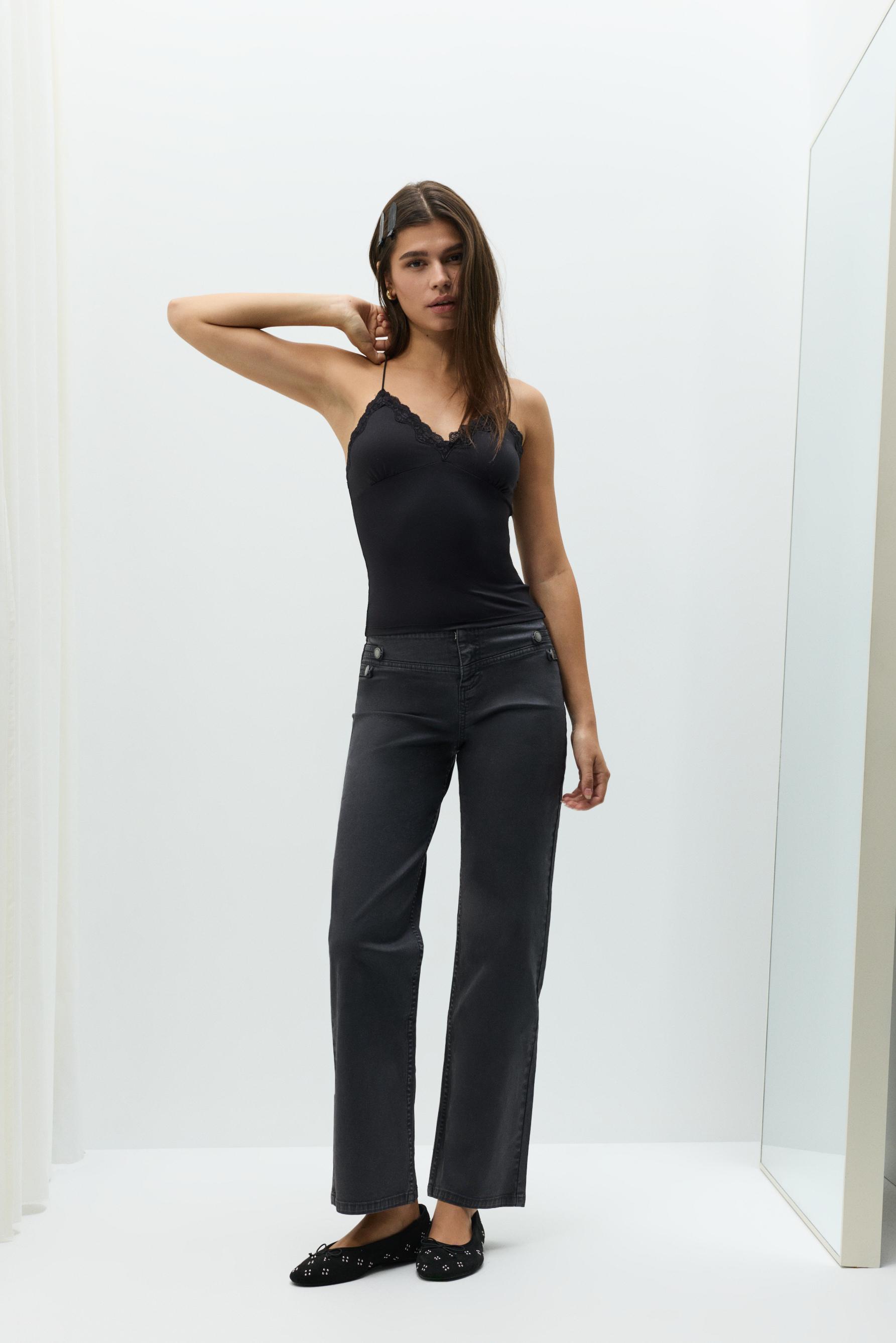 Lace camisole — BLACK