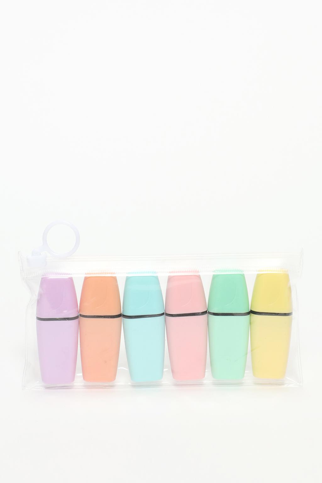 Pack of 6 small highlighters