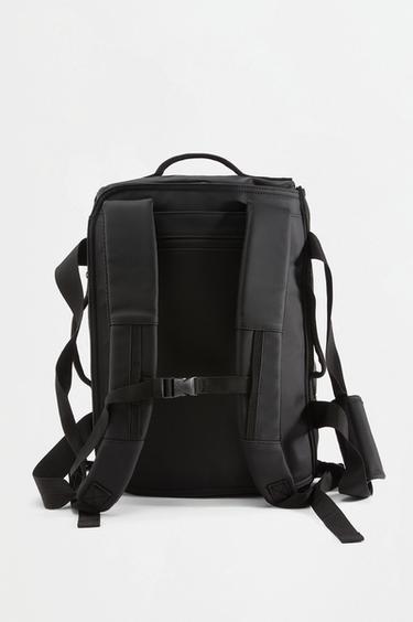 Rubberized travel backpack — BLACK 5