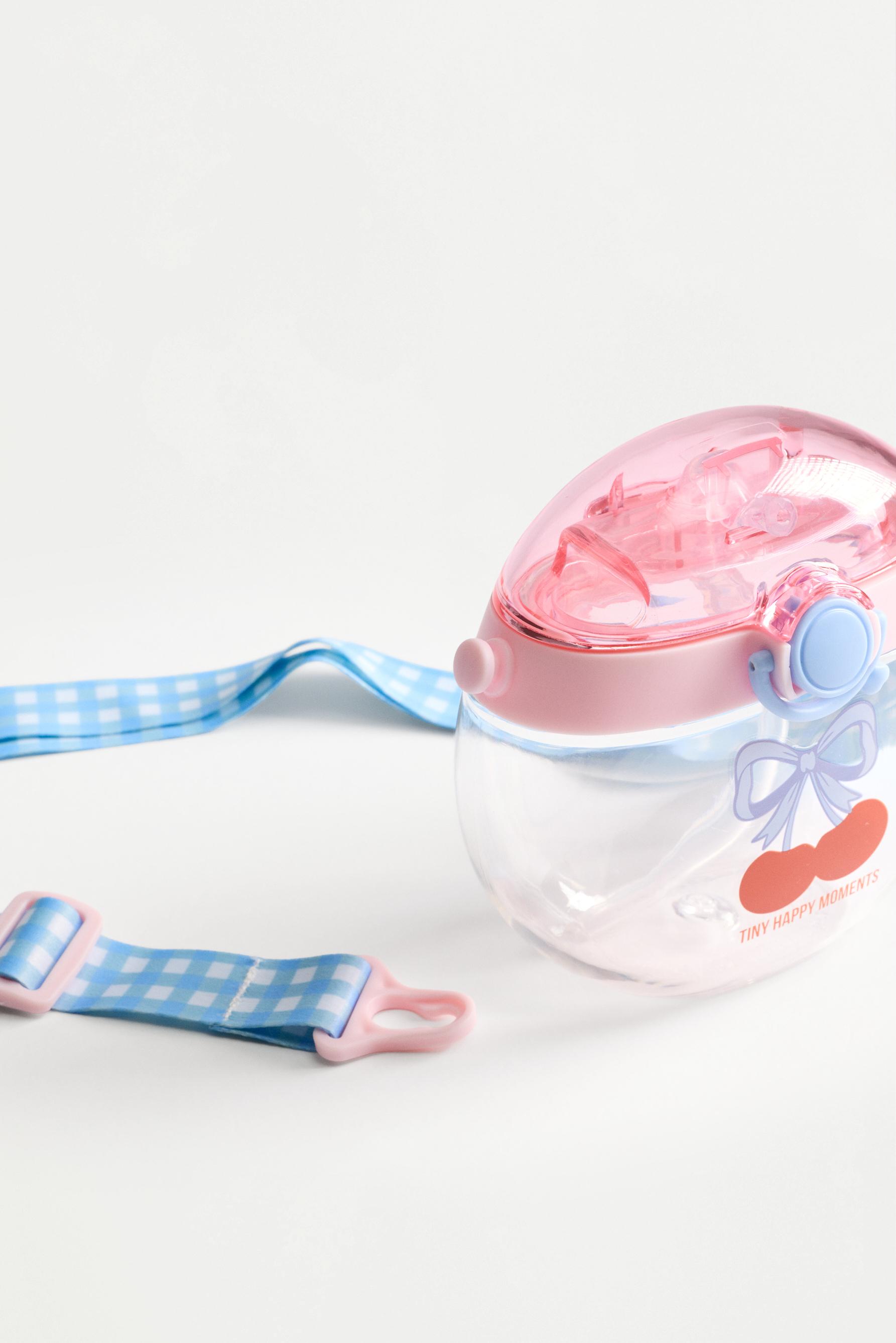 Cherry canteen with strap — PINK