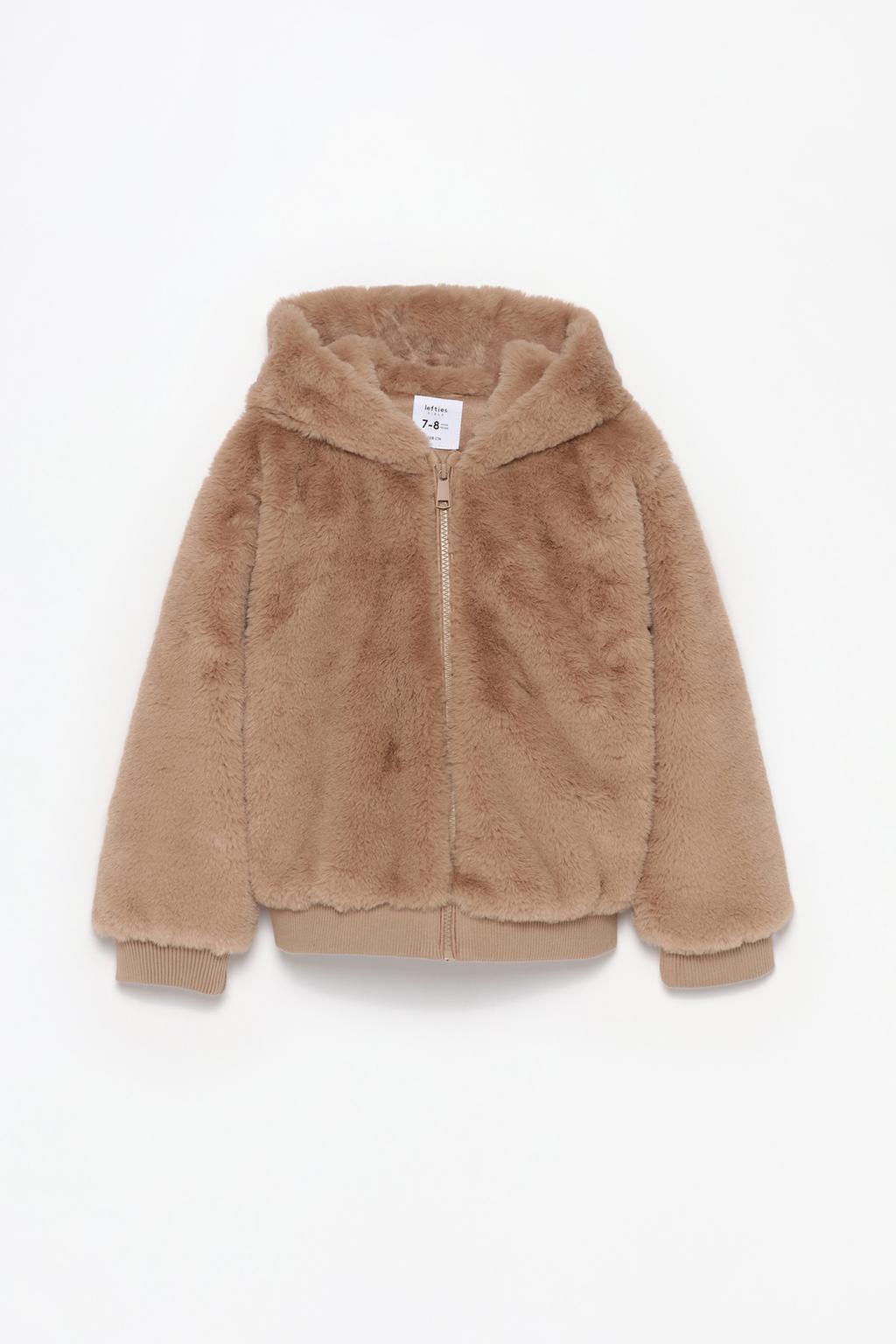 Faux fur bomber jacket