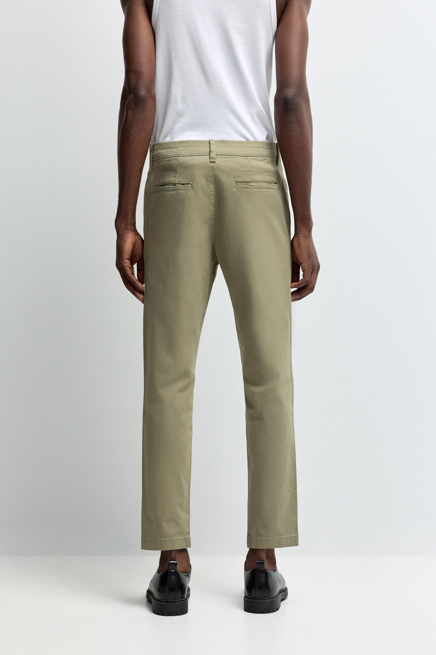 Skinny chino trousers — GREEN